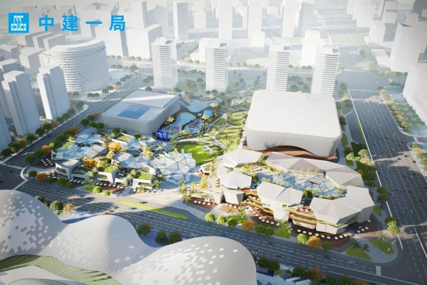 亚洲最大免税商业综合体!中建一局承建的海口国际免税城项目商业街区地块开工-27