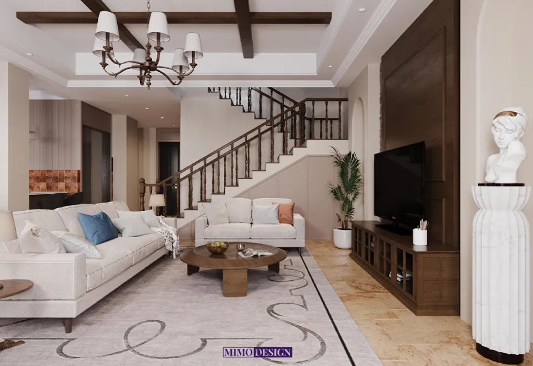 美拉德复古美式风住宅设计-17