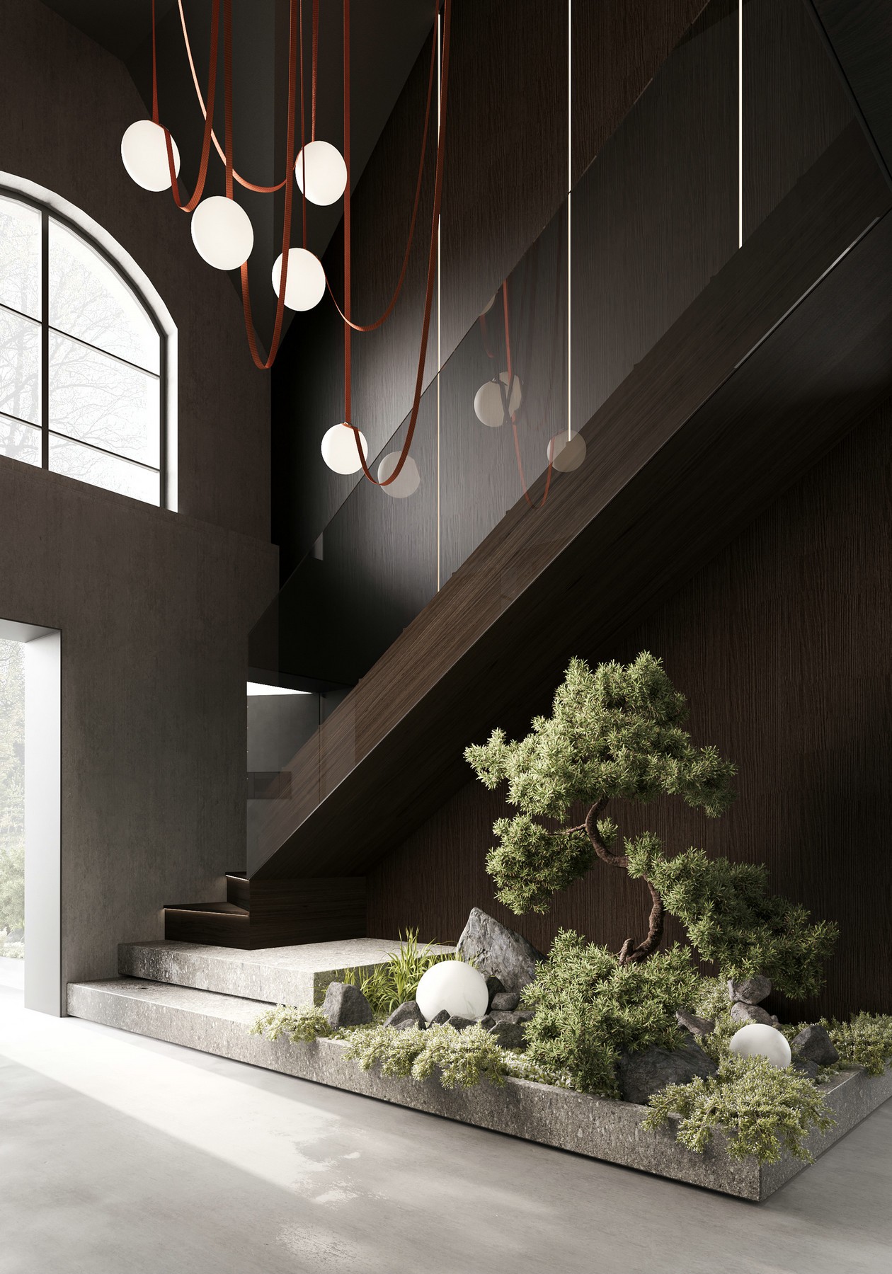 灰色系复式住宅设计 超有设计感！-2