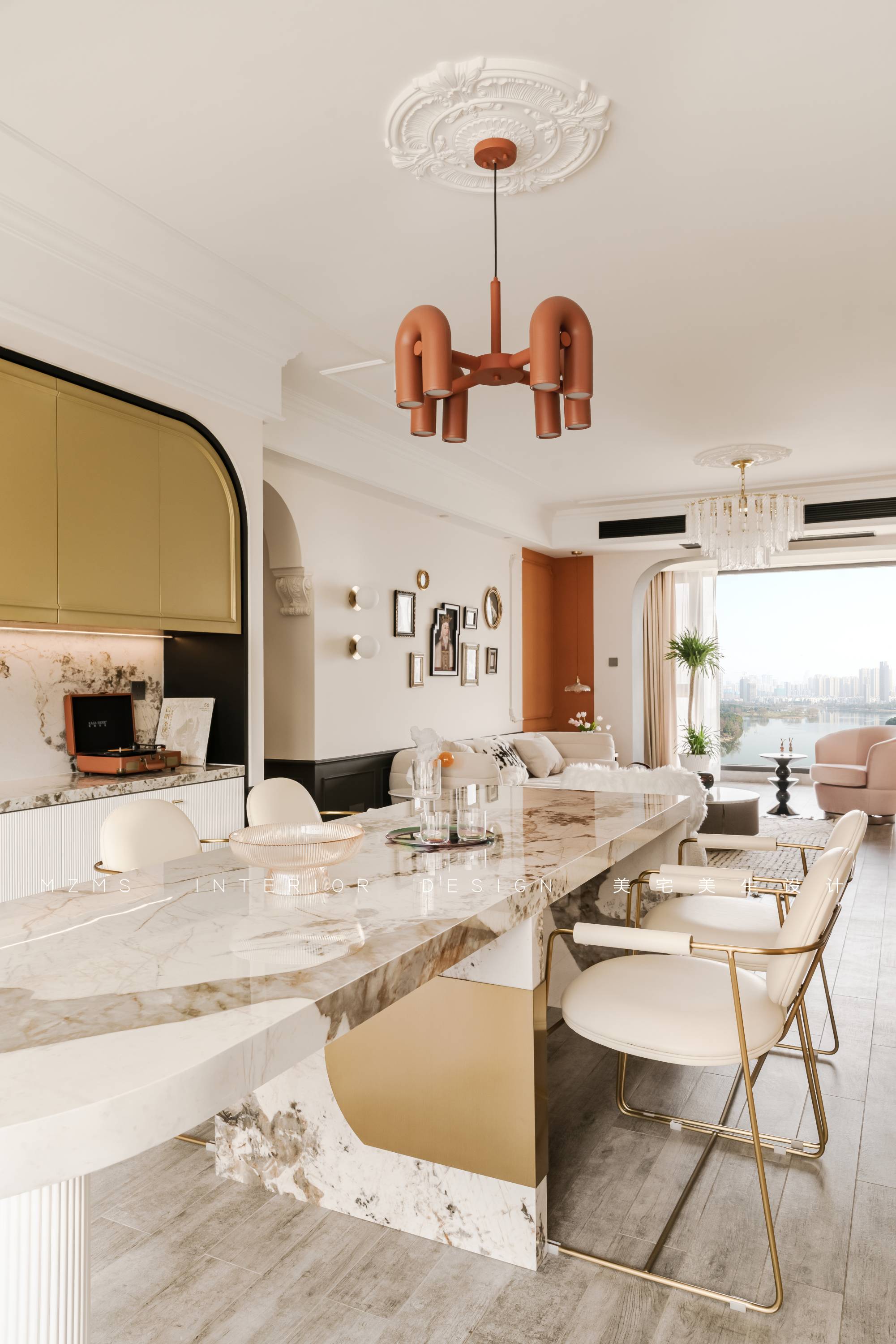 轻奢法式湖景大宅丨美宅·美生设计-50