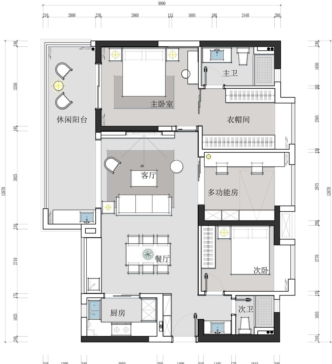 万科翡翠公园精装房改造-1