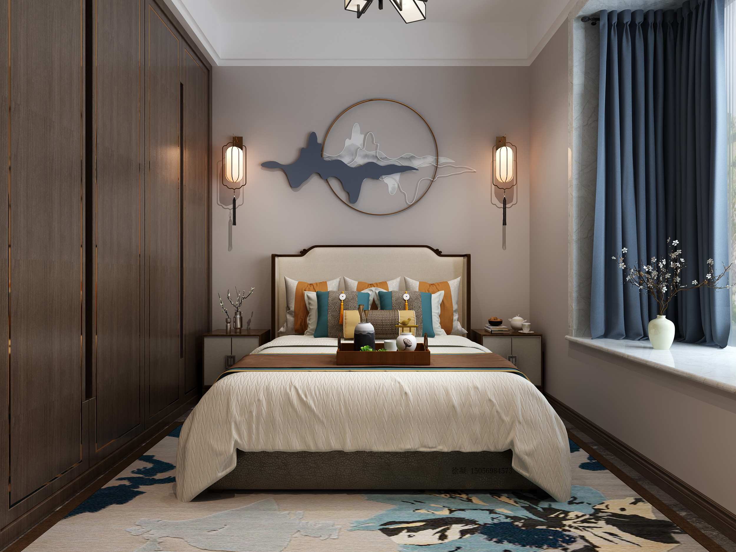 新中式简约别墅设计-17