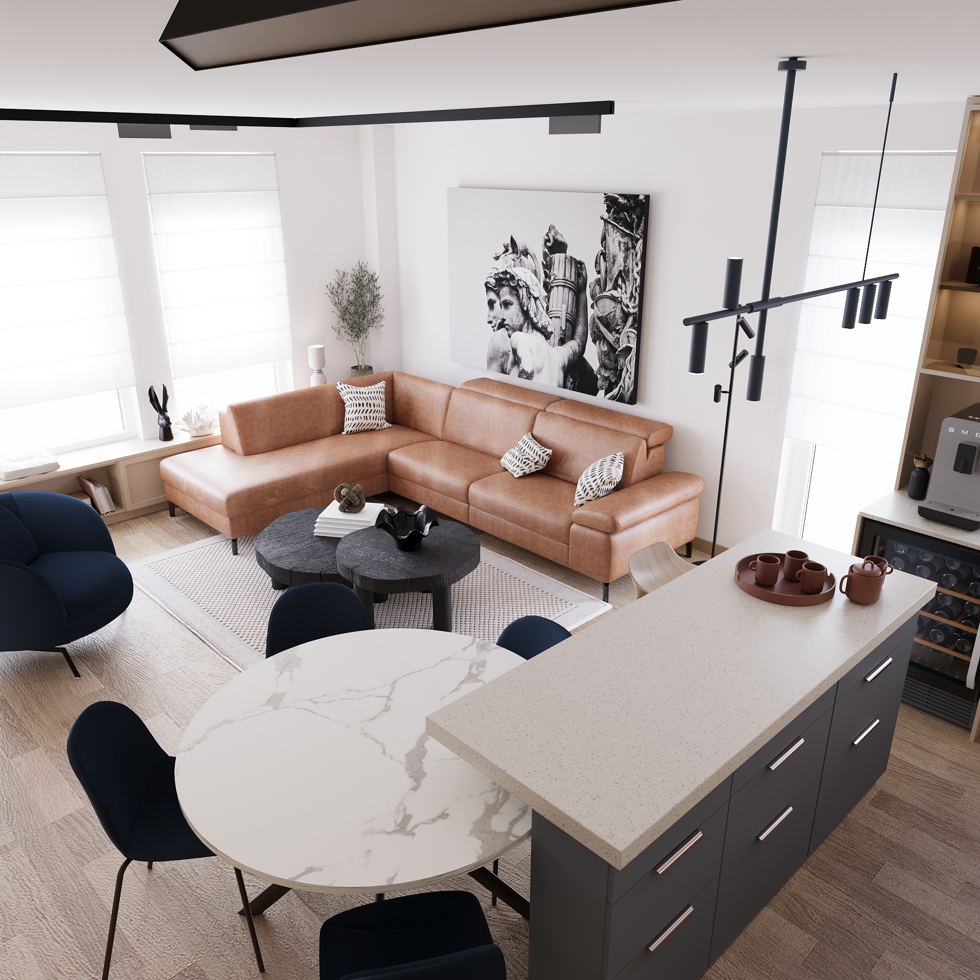 Stara Pazova市中心70平米公寓设计-6