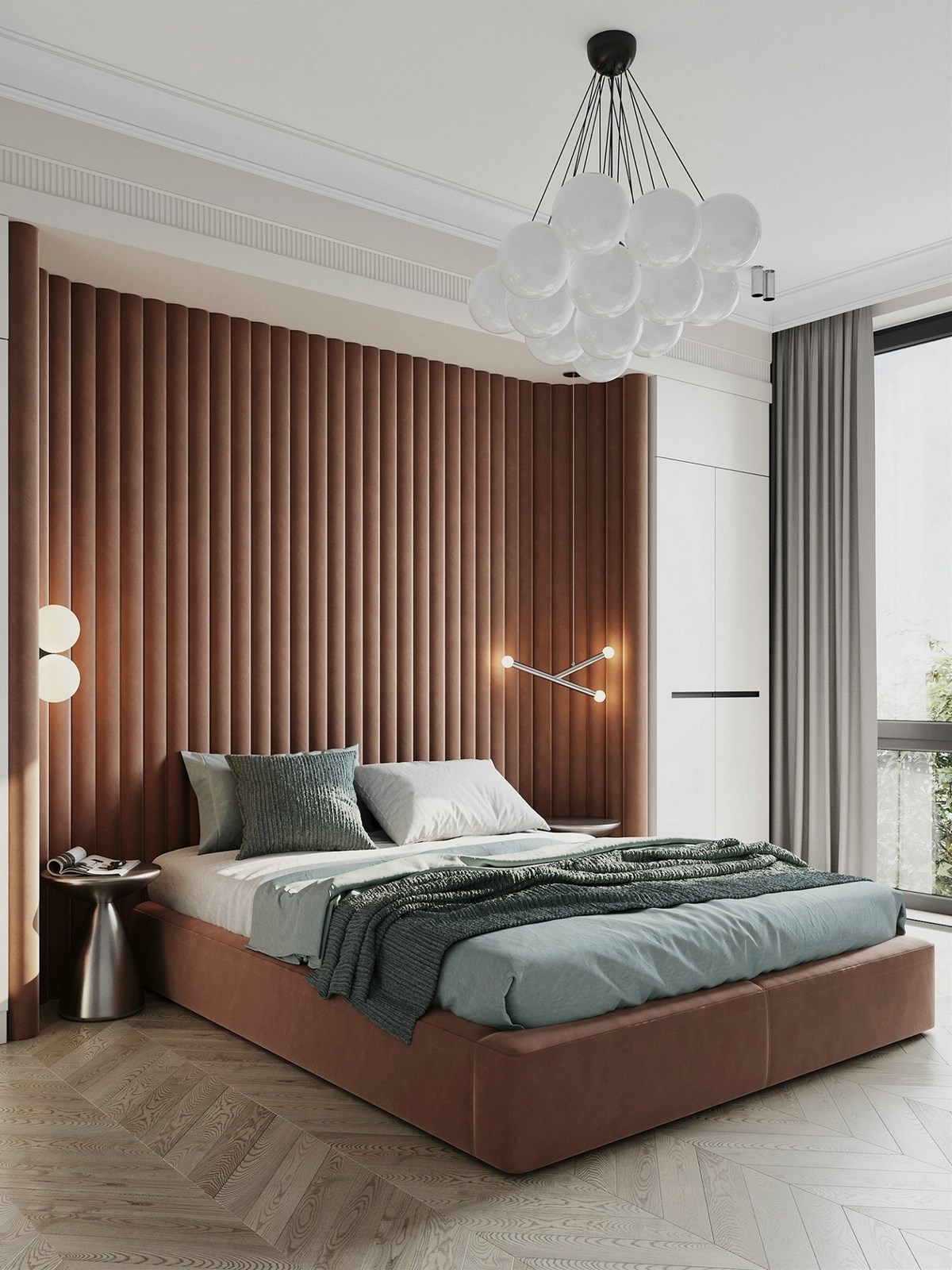 简约白与橙色结合的现代家装-5