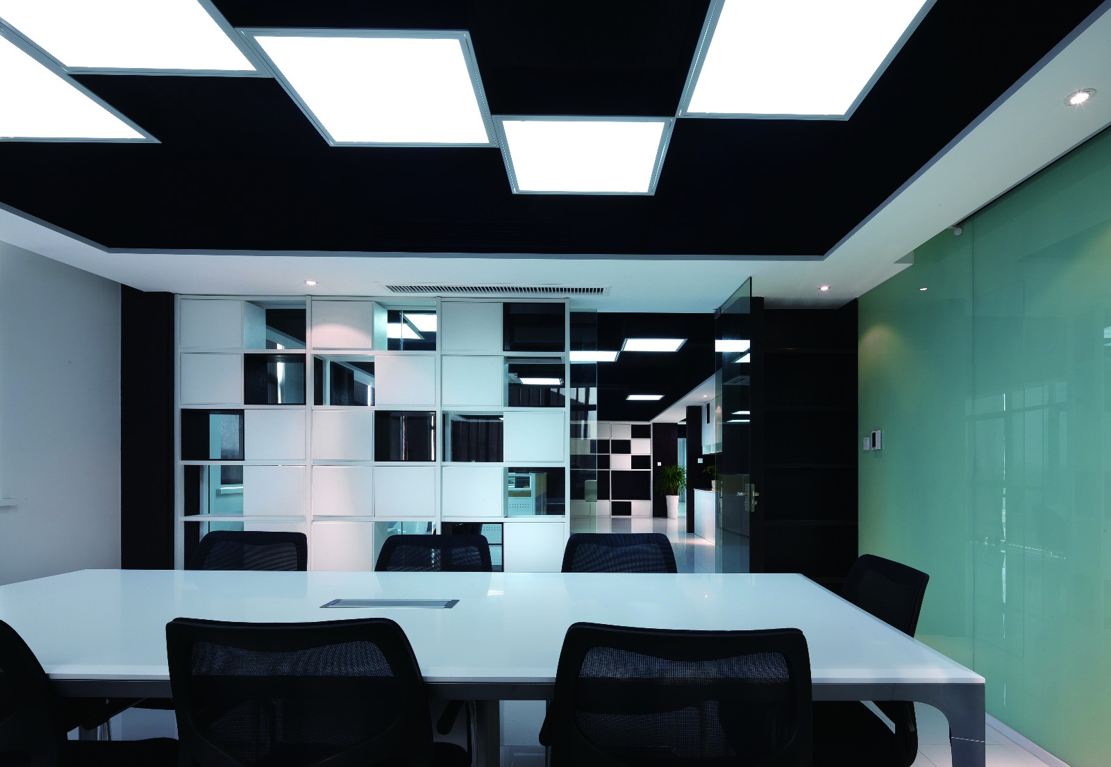 宁波东华针织厂现代黑白空间设计-5