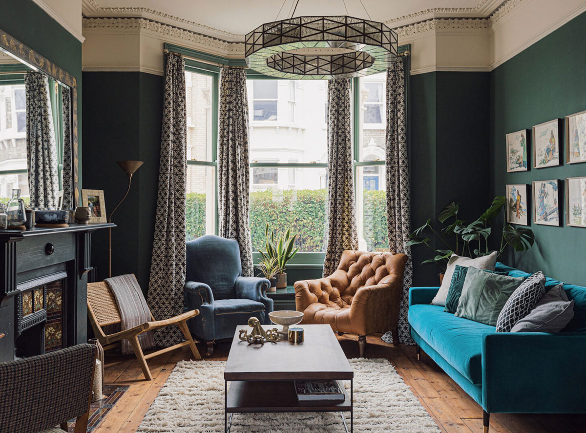 伦敦南部历史镇 house 炫彩内饰设计-1