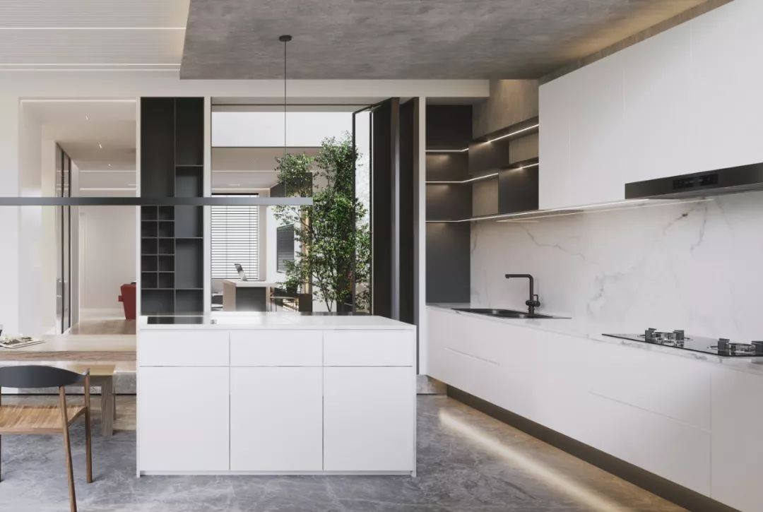 上海融信别墅极致简约设计，原始天井变身为空间亮点-53