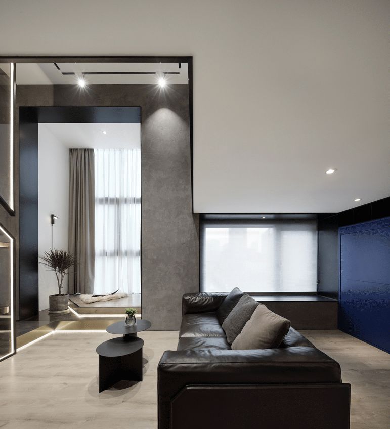 迷你 Loft 的时尚魔力 | 悬挑楼梯、电视隐身、楼梯悬浮-86