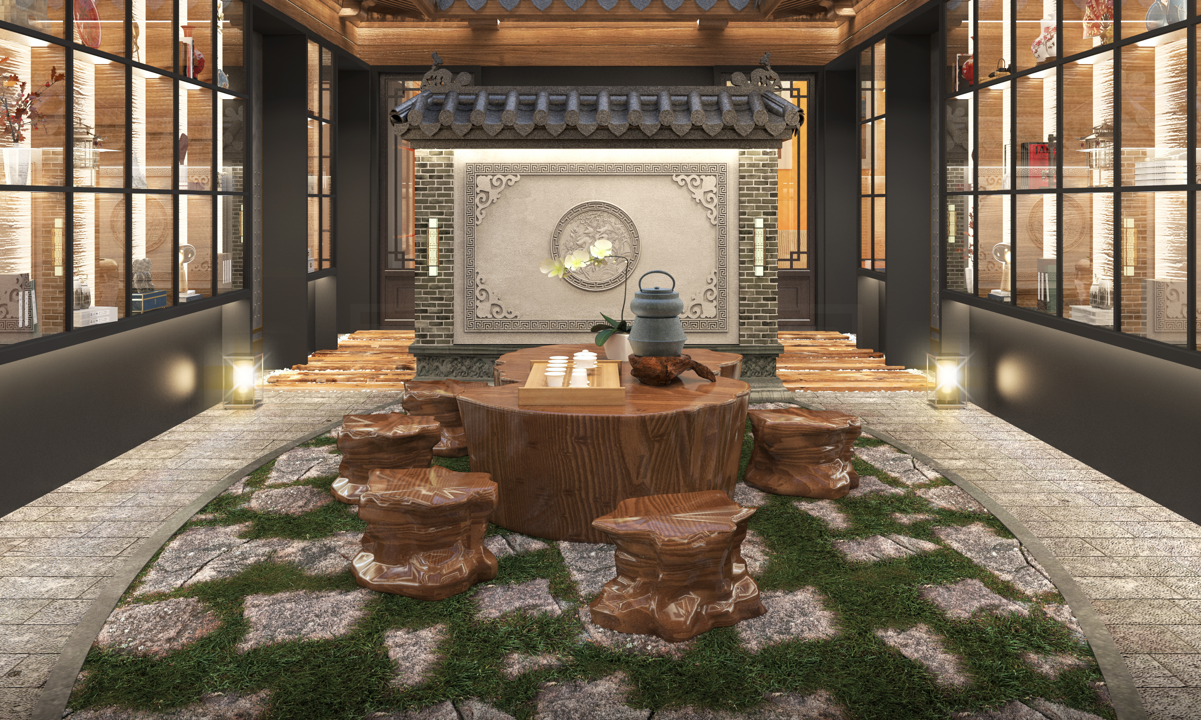 中式别墅美学：一宅一世界，一景一心境-5