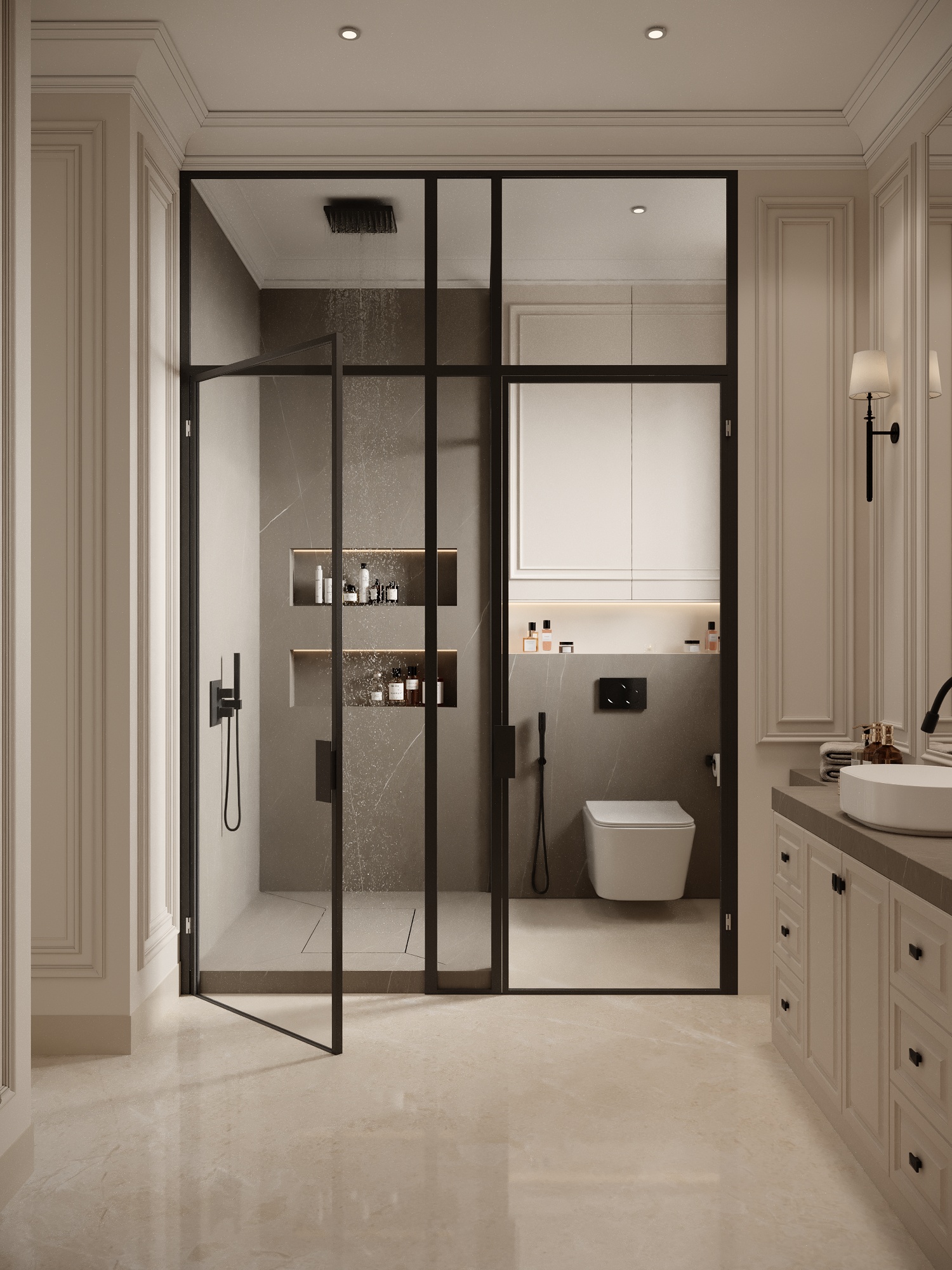 "Timeless Elegance: New Classic Style Simplex Villa"-60