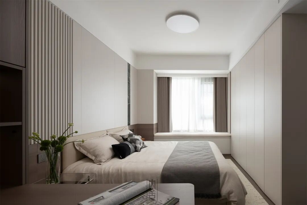 内舍软装丨128㎡现代简约风，纯粹色调营造简洁利落的温柔空间！-26