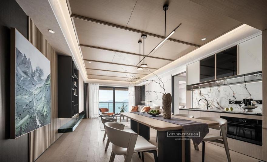 半岛城邦 138㎡原木风样板间丨维塔空间设计-62