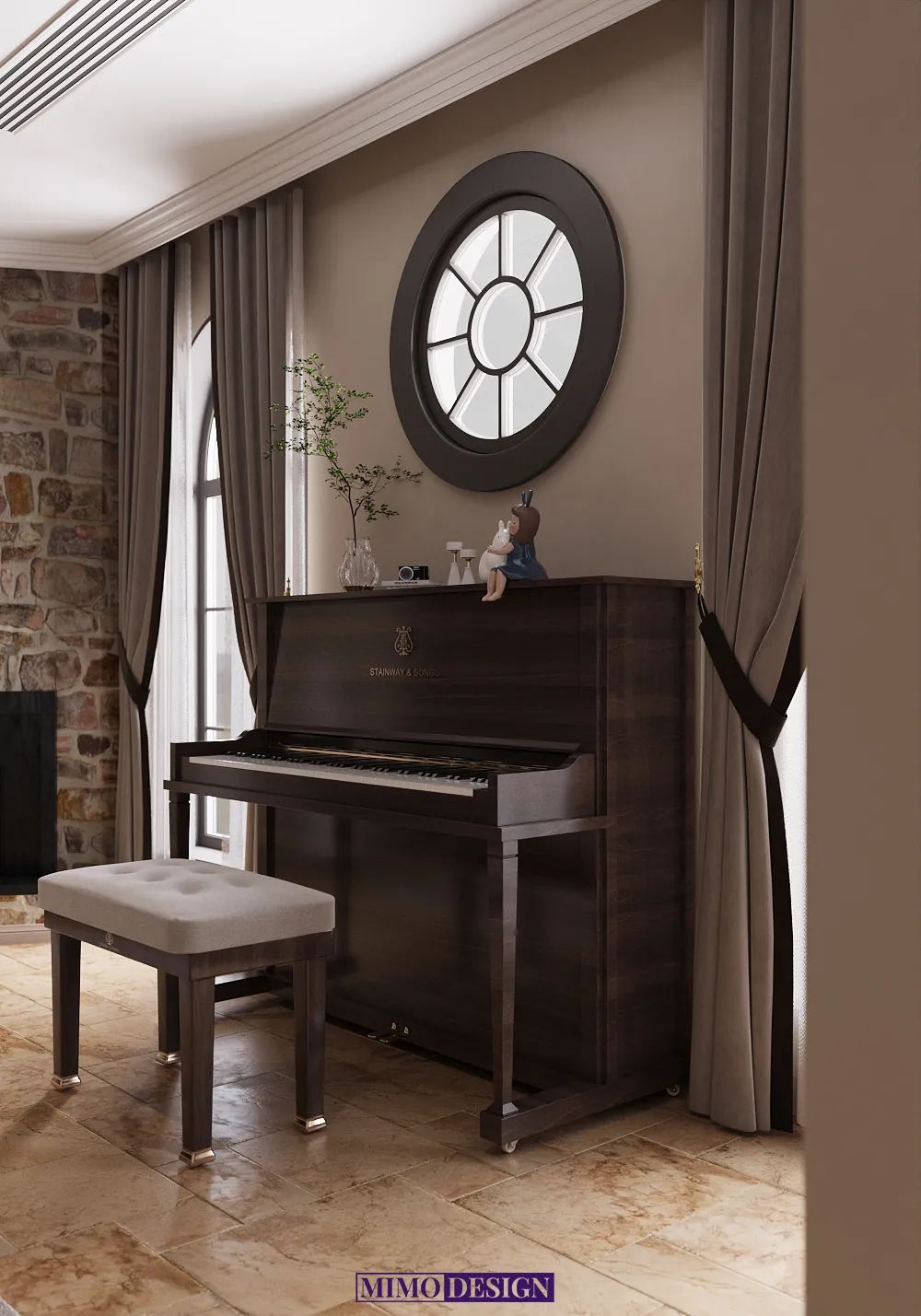 美拉德复古美式风住宅设计-19