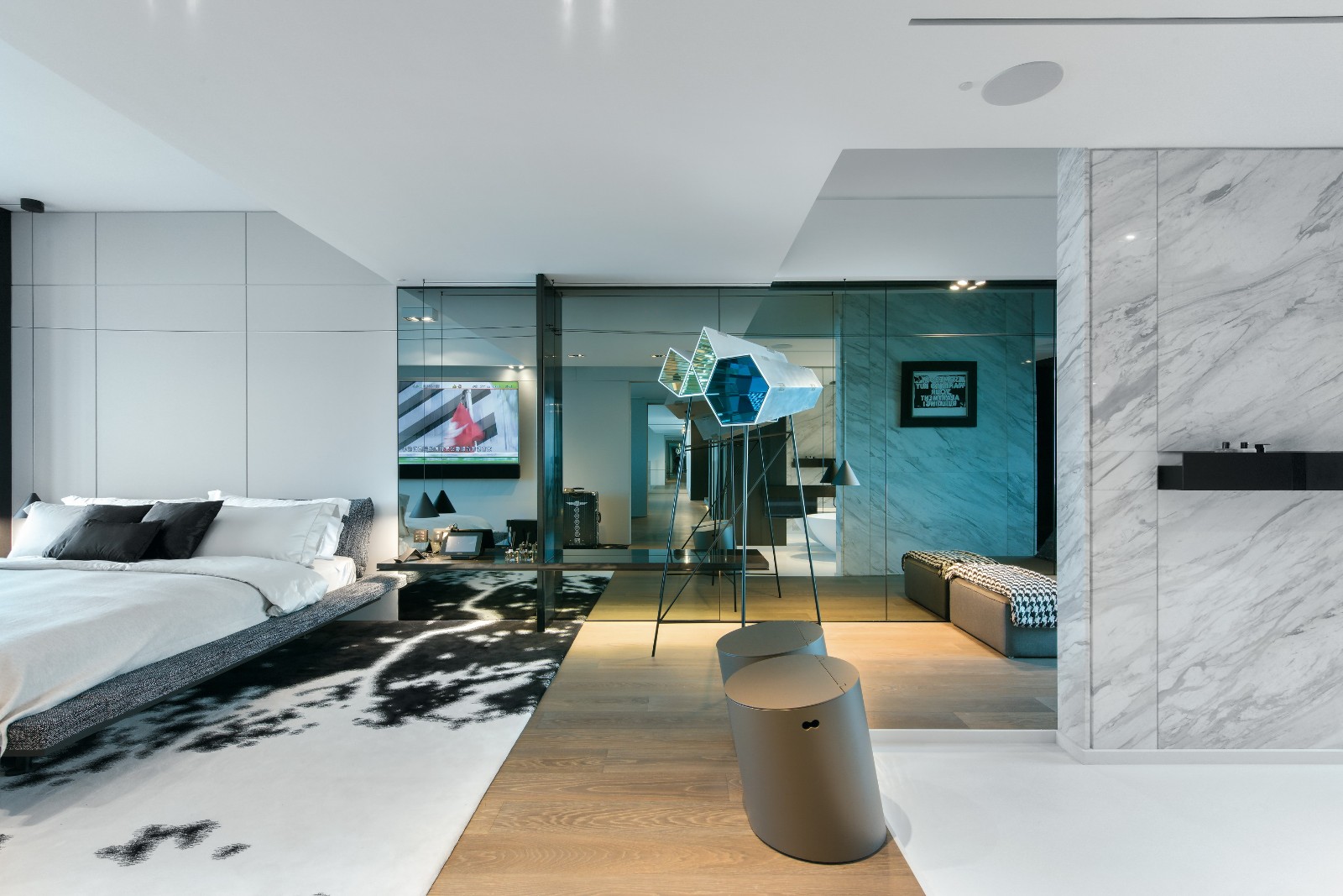 澳门氹仔复式海景房 | 极简工业风与现代艺术的完美融合-30