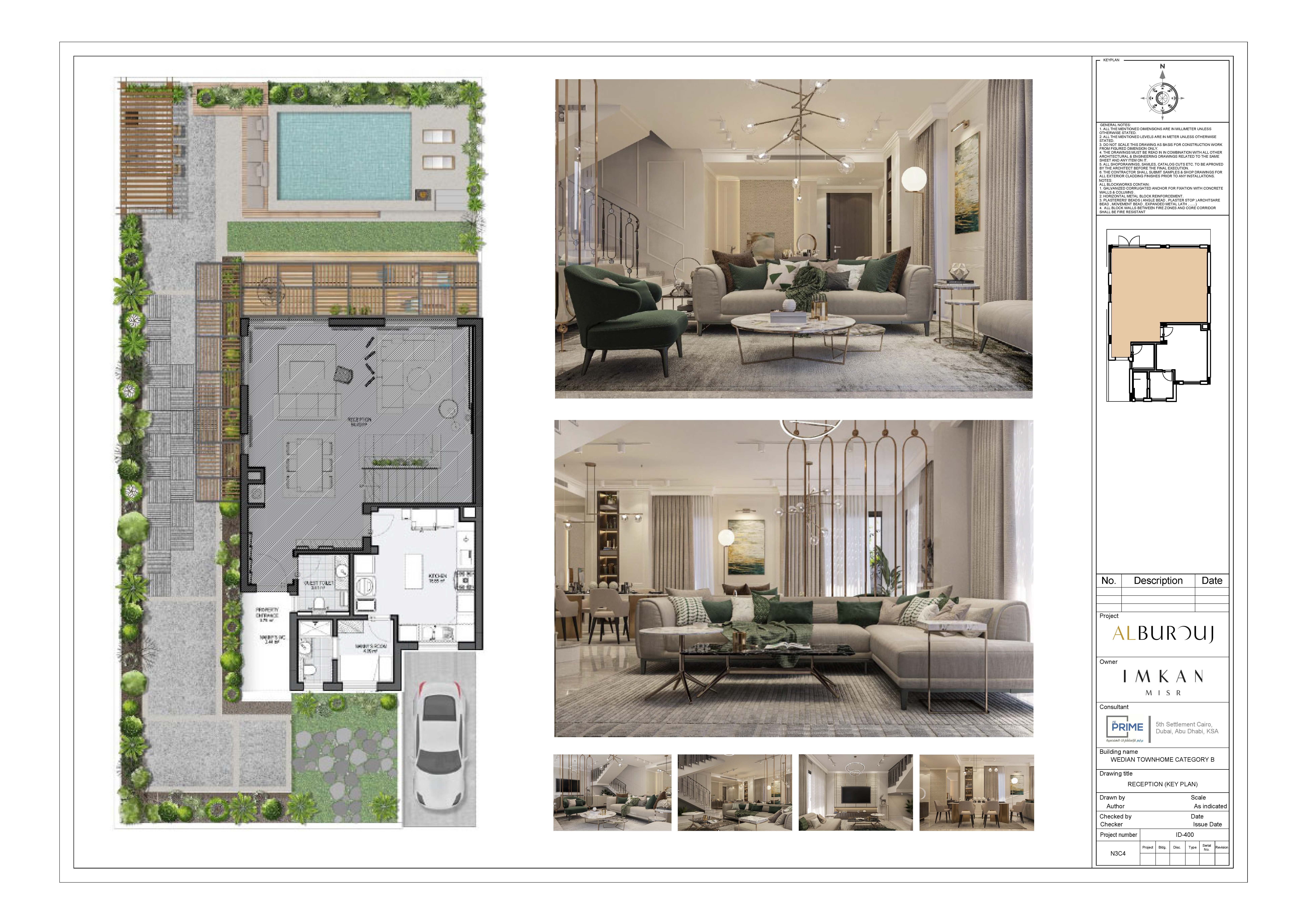 REVIT(BIM) INTERIOR DESIGN - WEDIAN TOWNHOUSES- EYGPT-11
