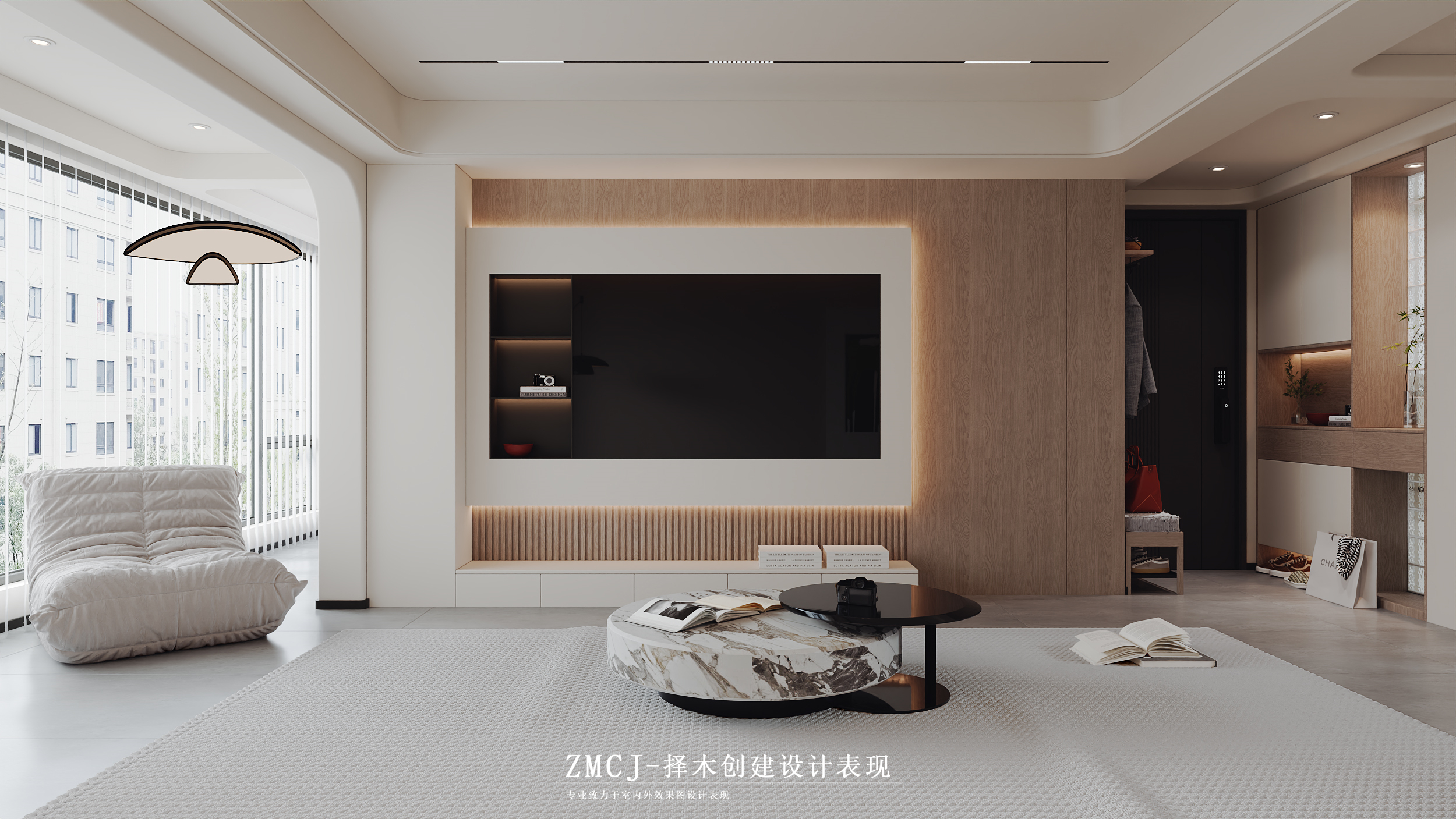 现代风格全屋·择木创建新晨效果图-2
