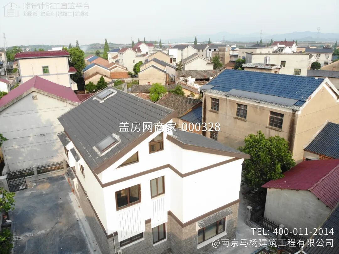 【施工队案例】江苏省南通市如东县二层现代别墅施工-17