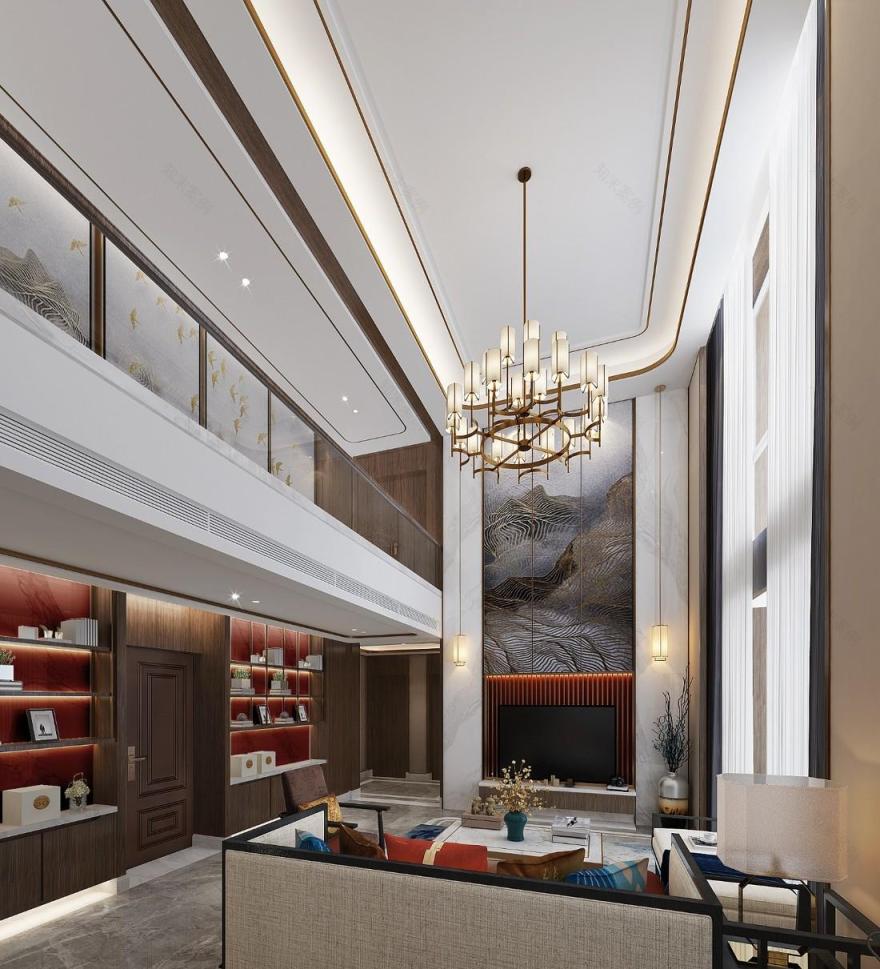 华灯初上 | 挑高客厅的现代设计魅力-0
