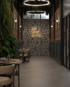 restaurant design (outdoor+indoor space)