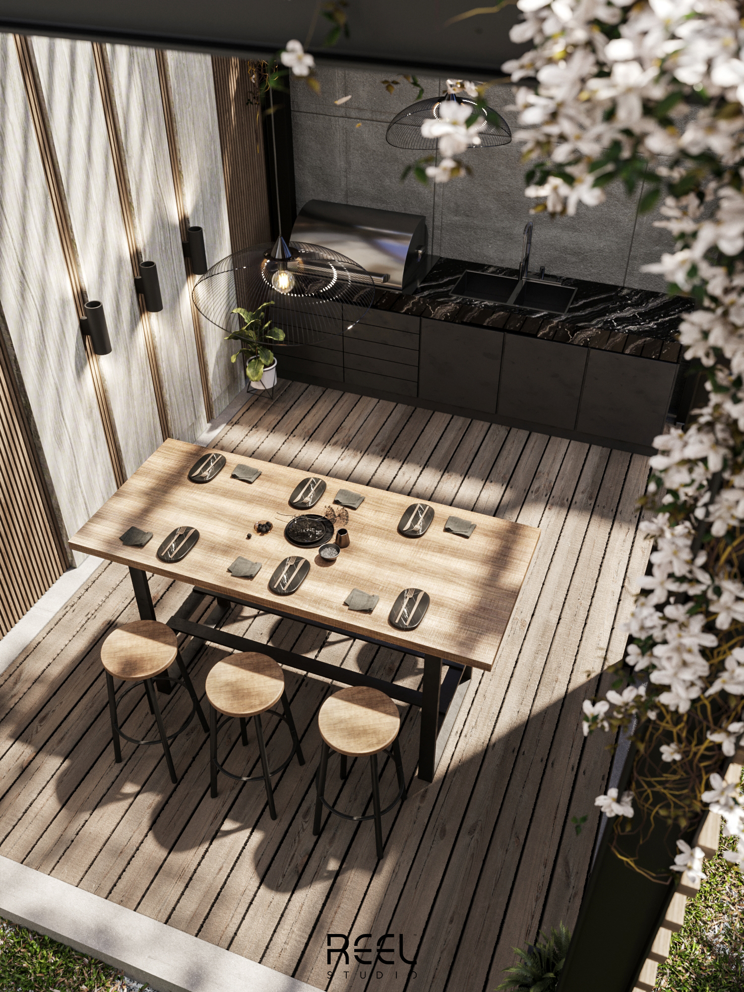 Villa Frontyard Landscape Design-5