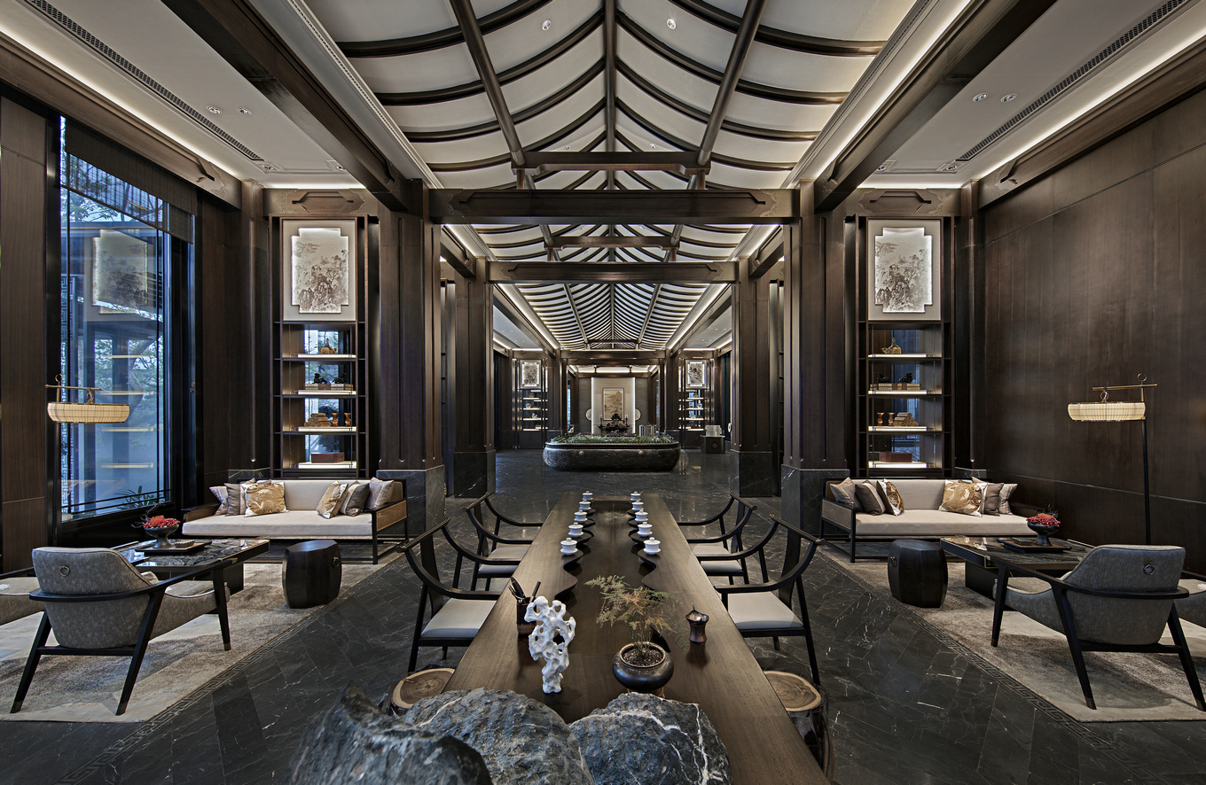 盘石设计 | 吴文粒:1745㎡绝美中式庭院,一帘诗意、四水归情!-30