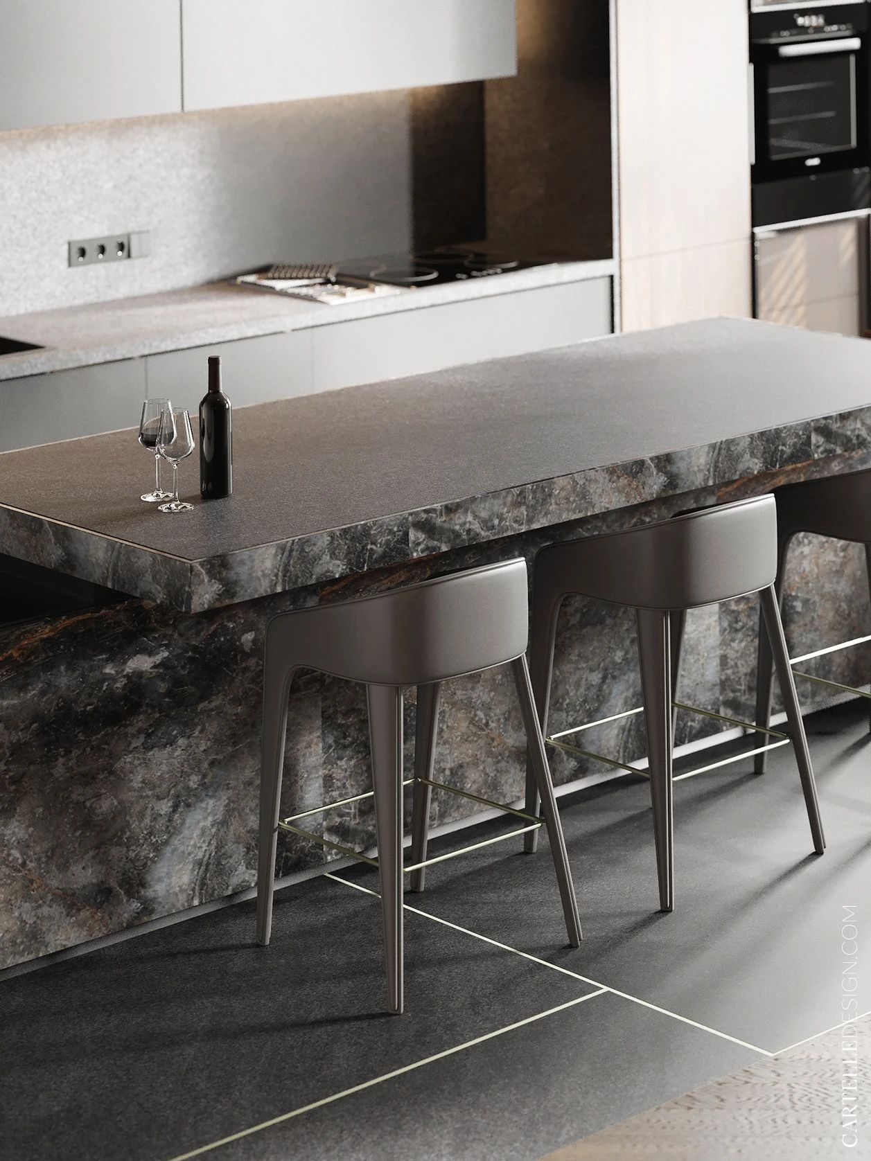 168㎡高级灰空间设计丨Cartelle Design-5