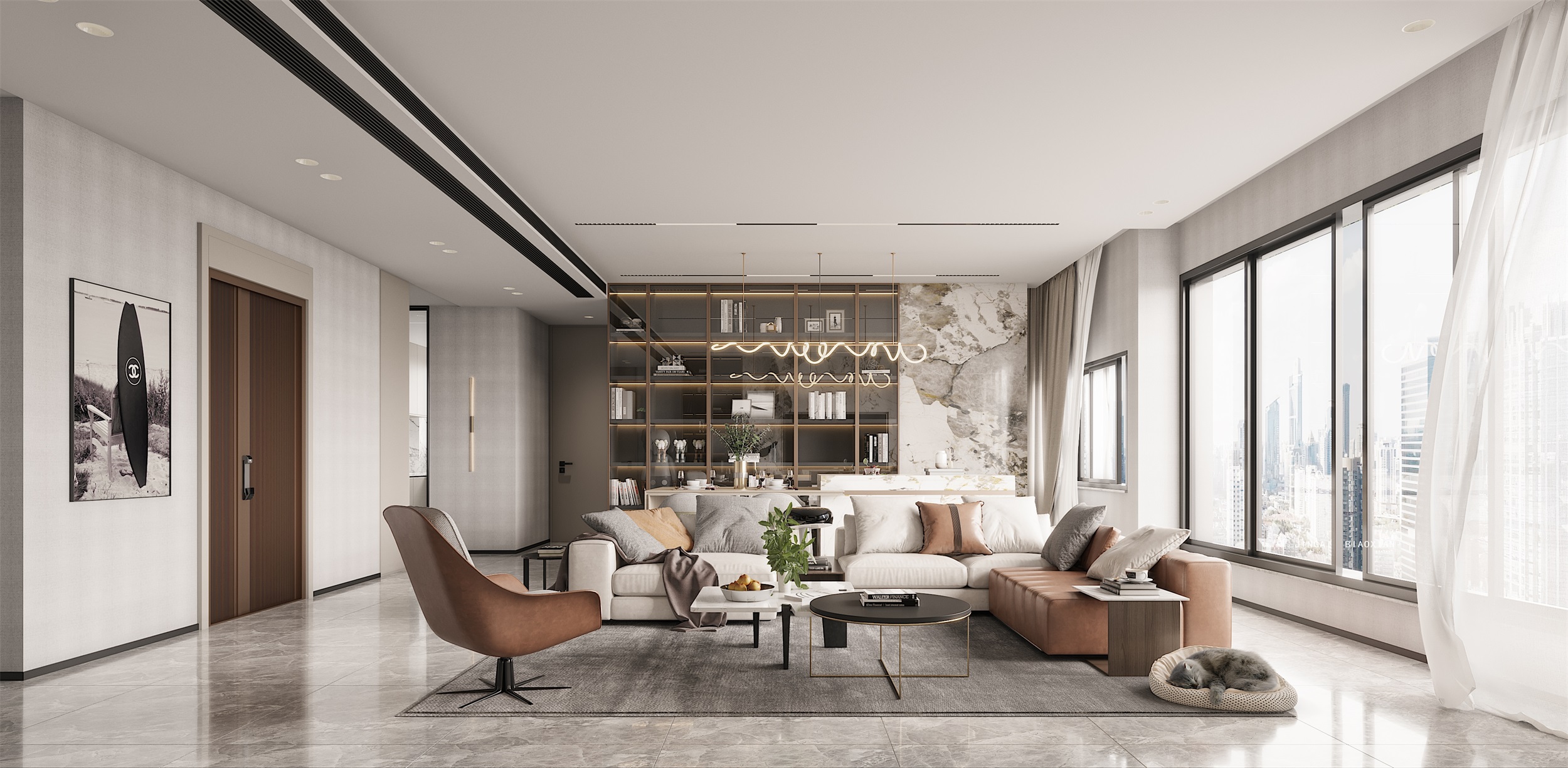 现代简约客餐厅设计案例-62