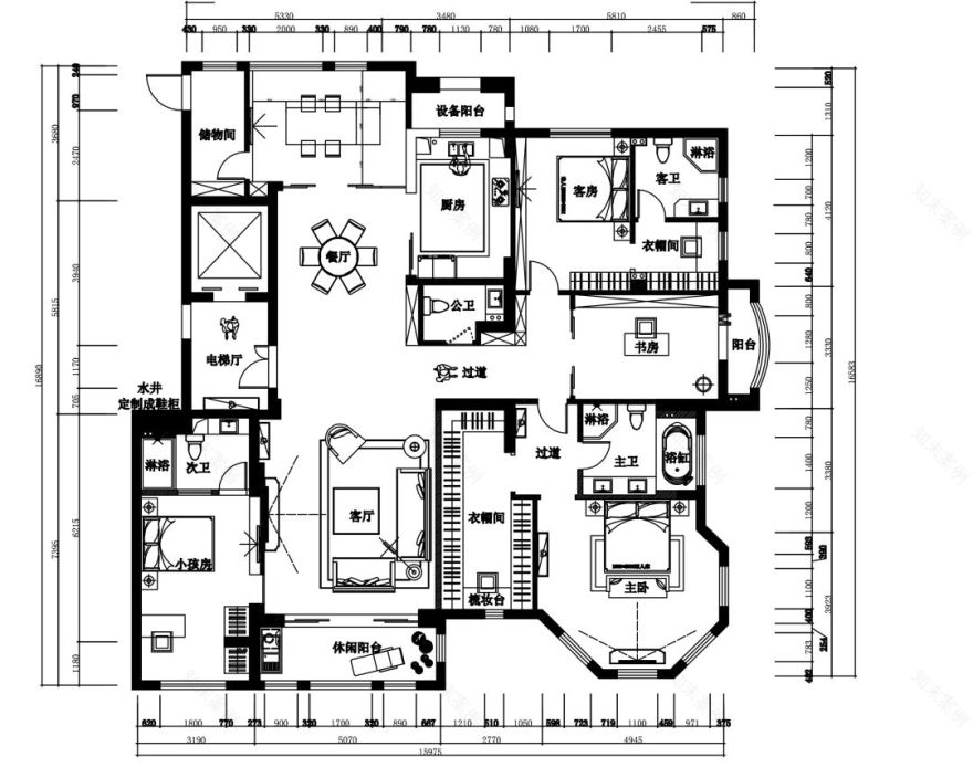 简约黑白灰,现代主义情怀的南北通透之家-19