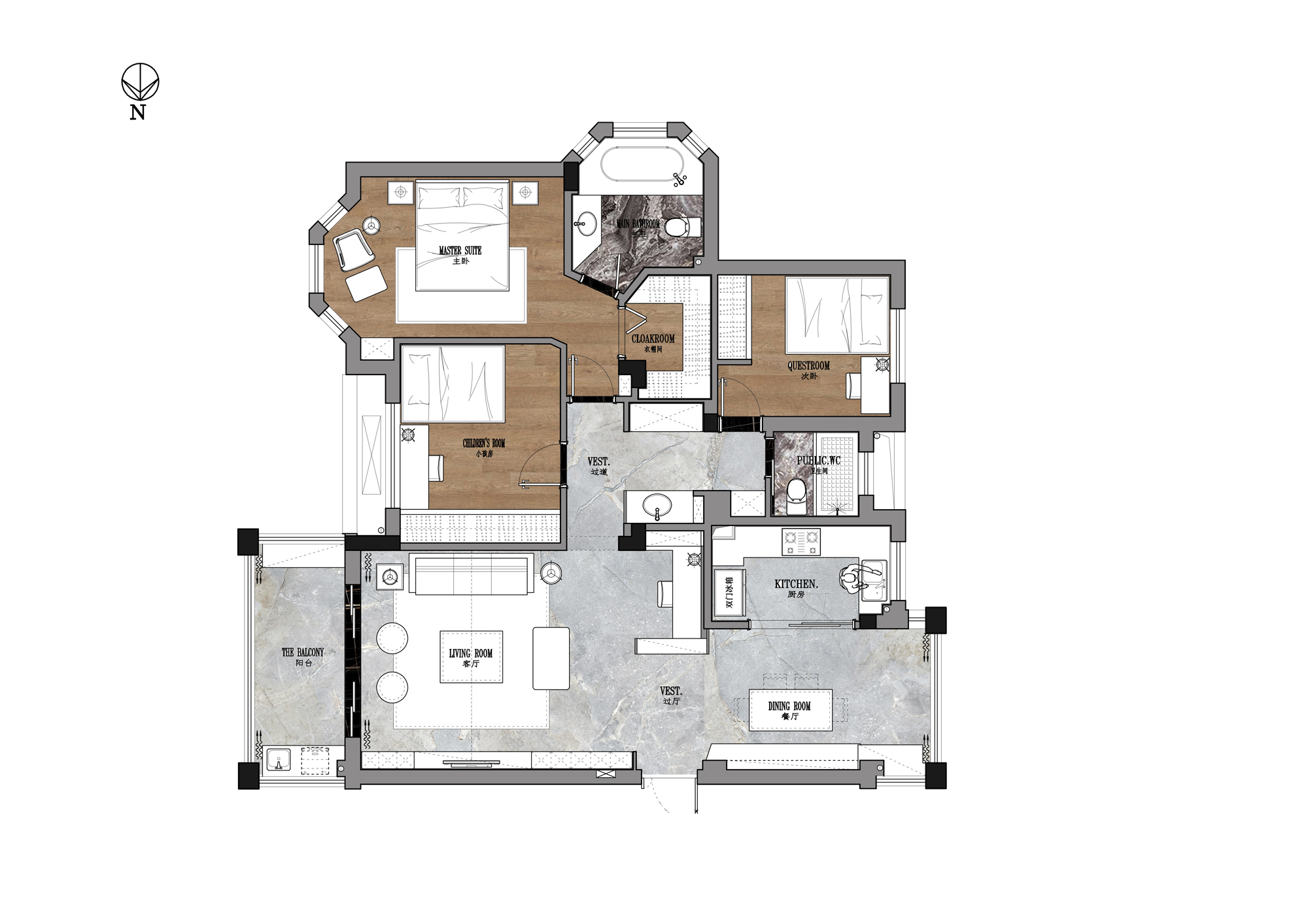 杭州 135㎡现代北欧风“风信子”私宅设计-16