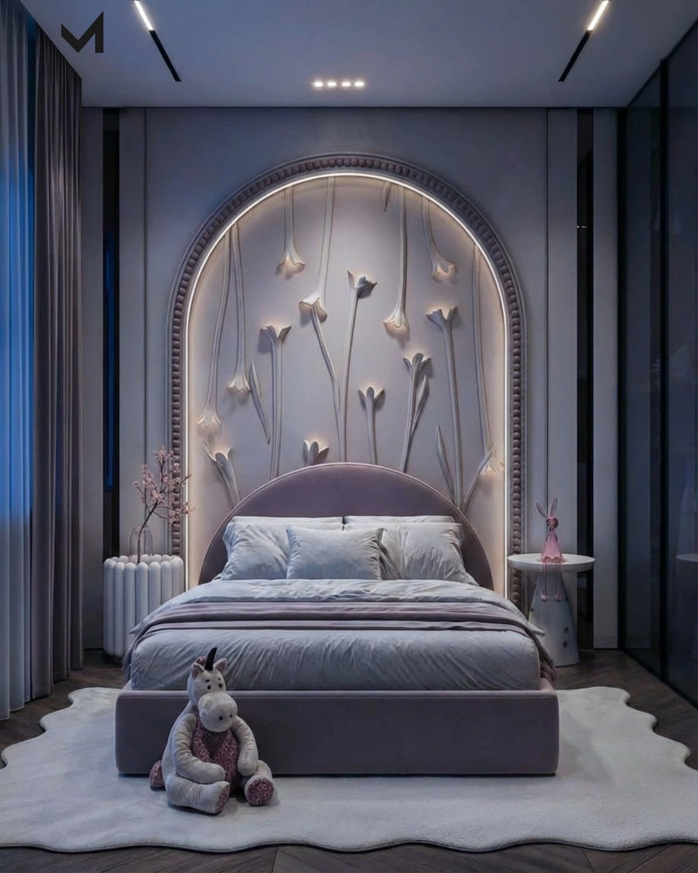 女孩卧室设计丨Maryan Ahmed Designs-14