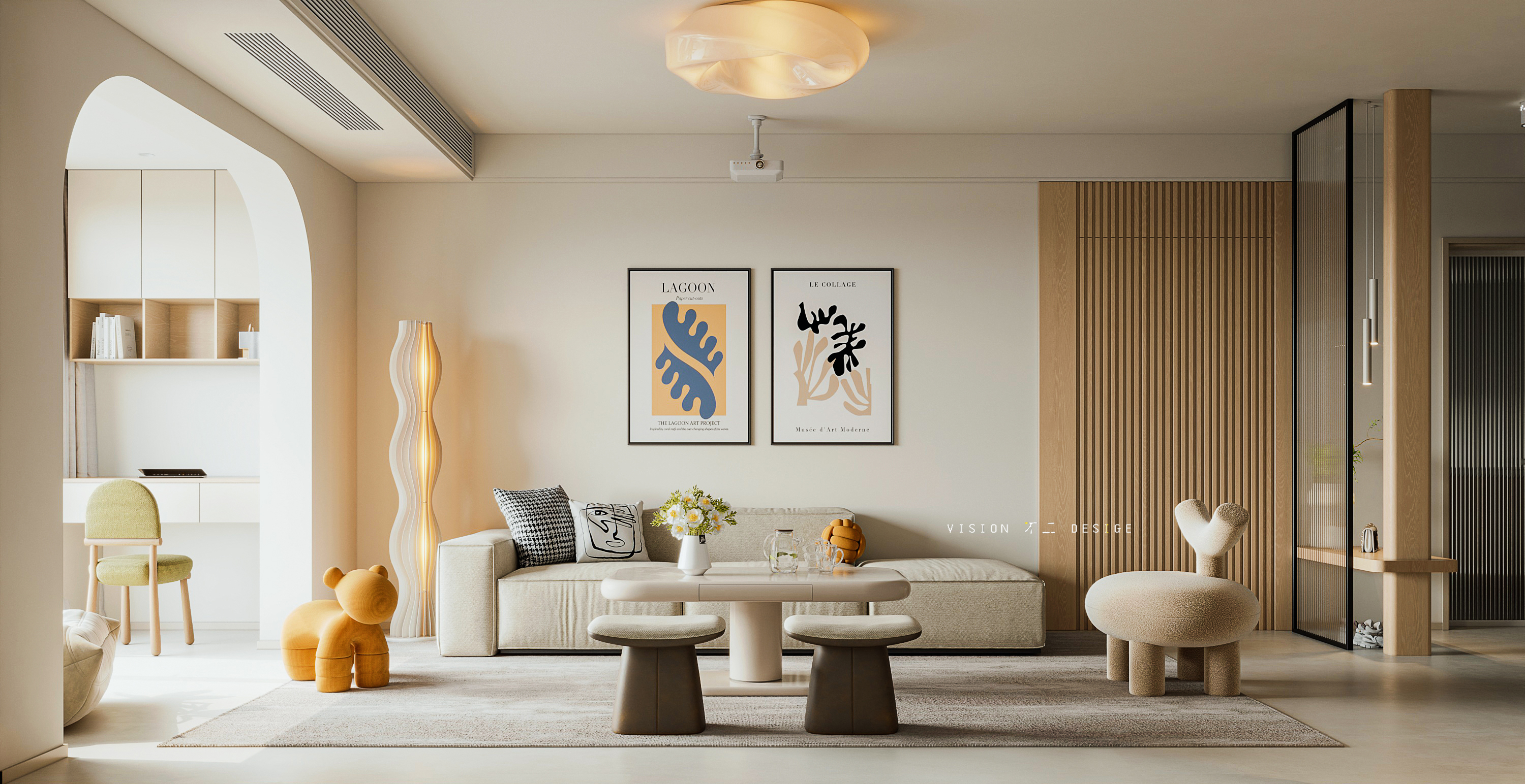 小户型原木奶油     温馨小家-2