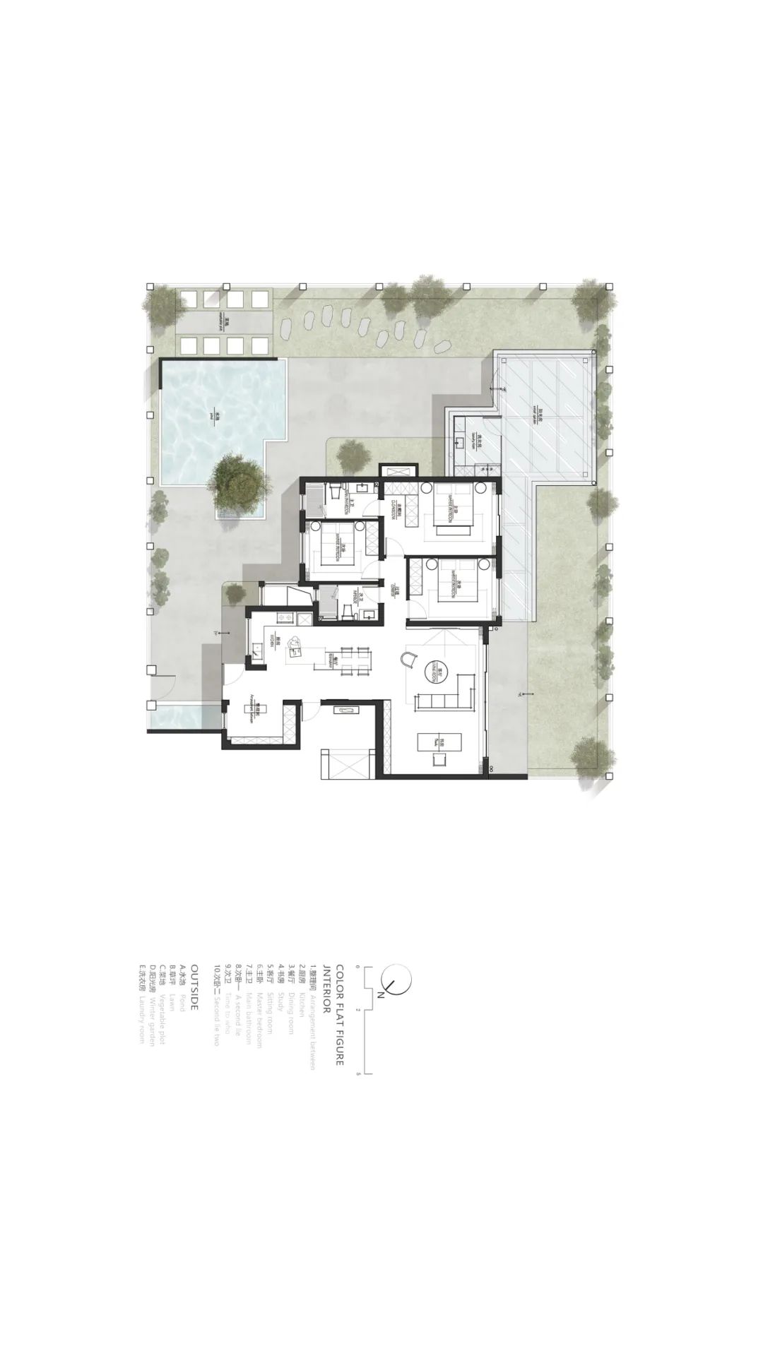 原色空间设计 | 277㎡现代中式养老宅院-13