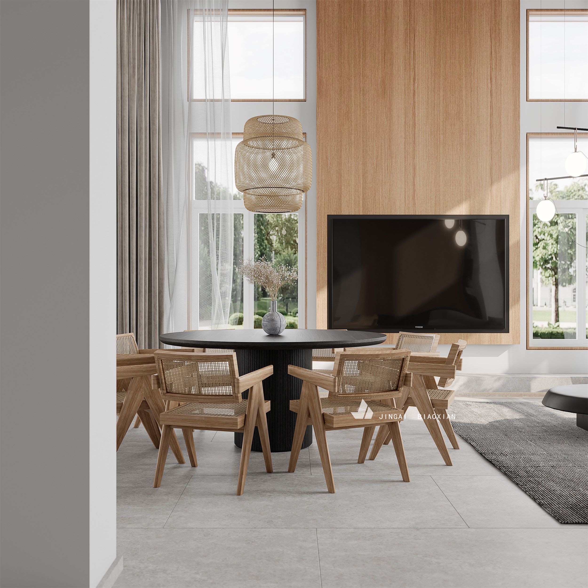 现代简约客餐厅设计案例-5