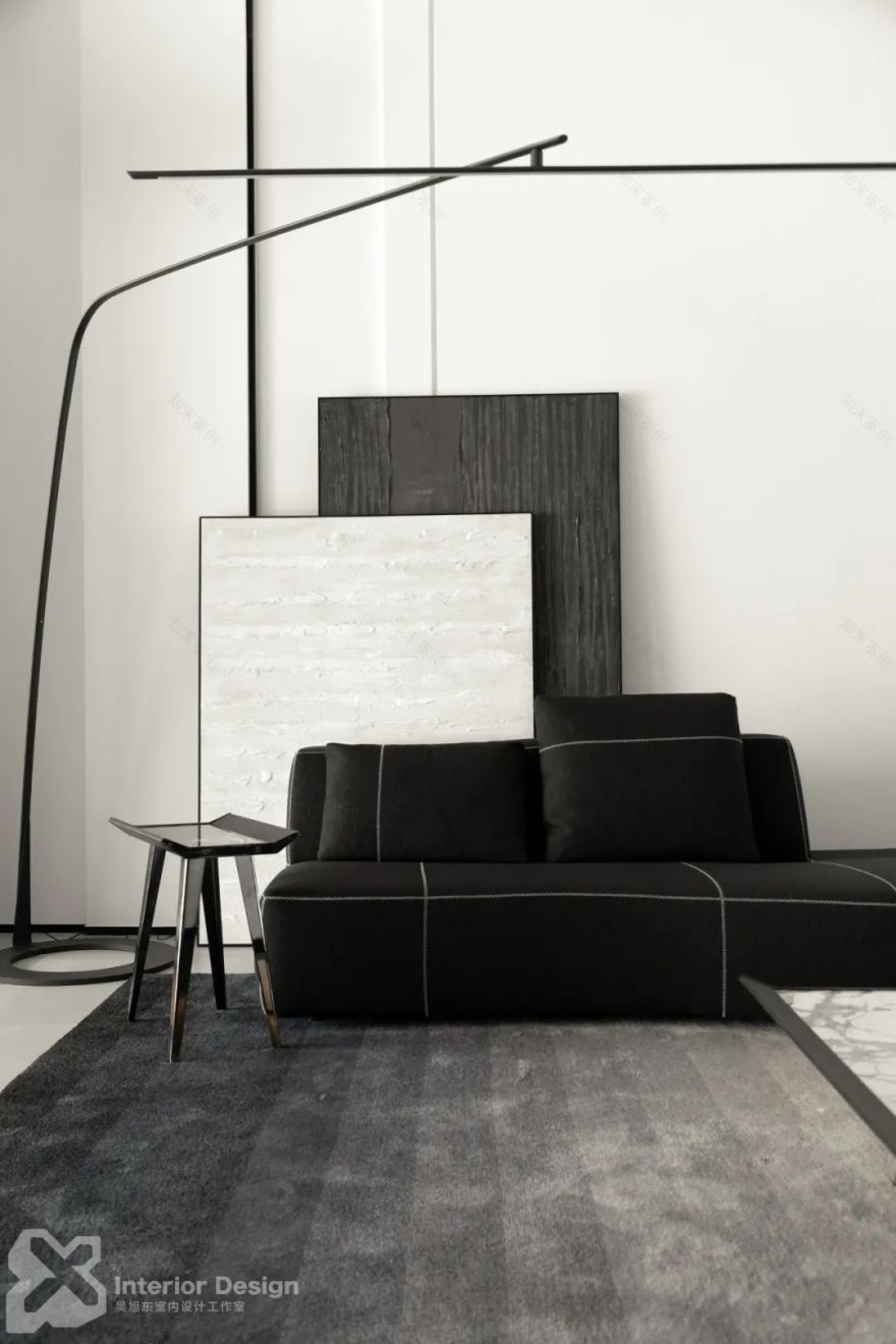 东阳 420㎡极简复式,黑白灰构建纯粹空间-36