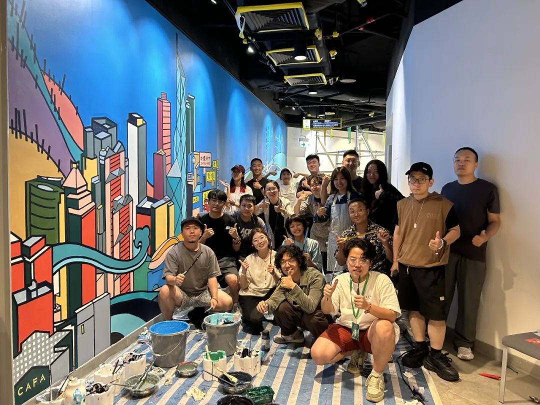 18个小时绘制，美院“青竹计划”学生墙绘亮相香港中环-25