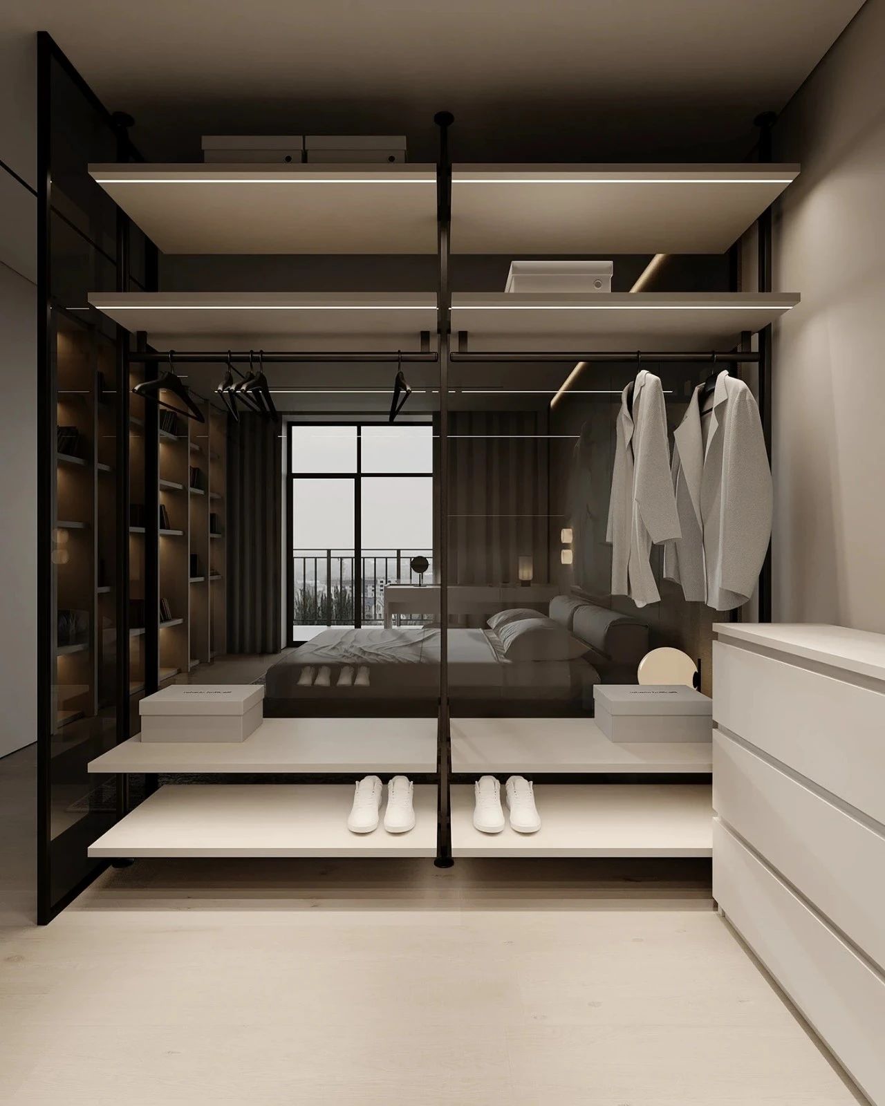 原木系奶油风极简空间loft公寓设计丨URSA STUDIO-48