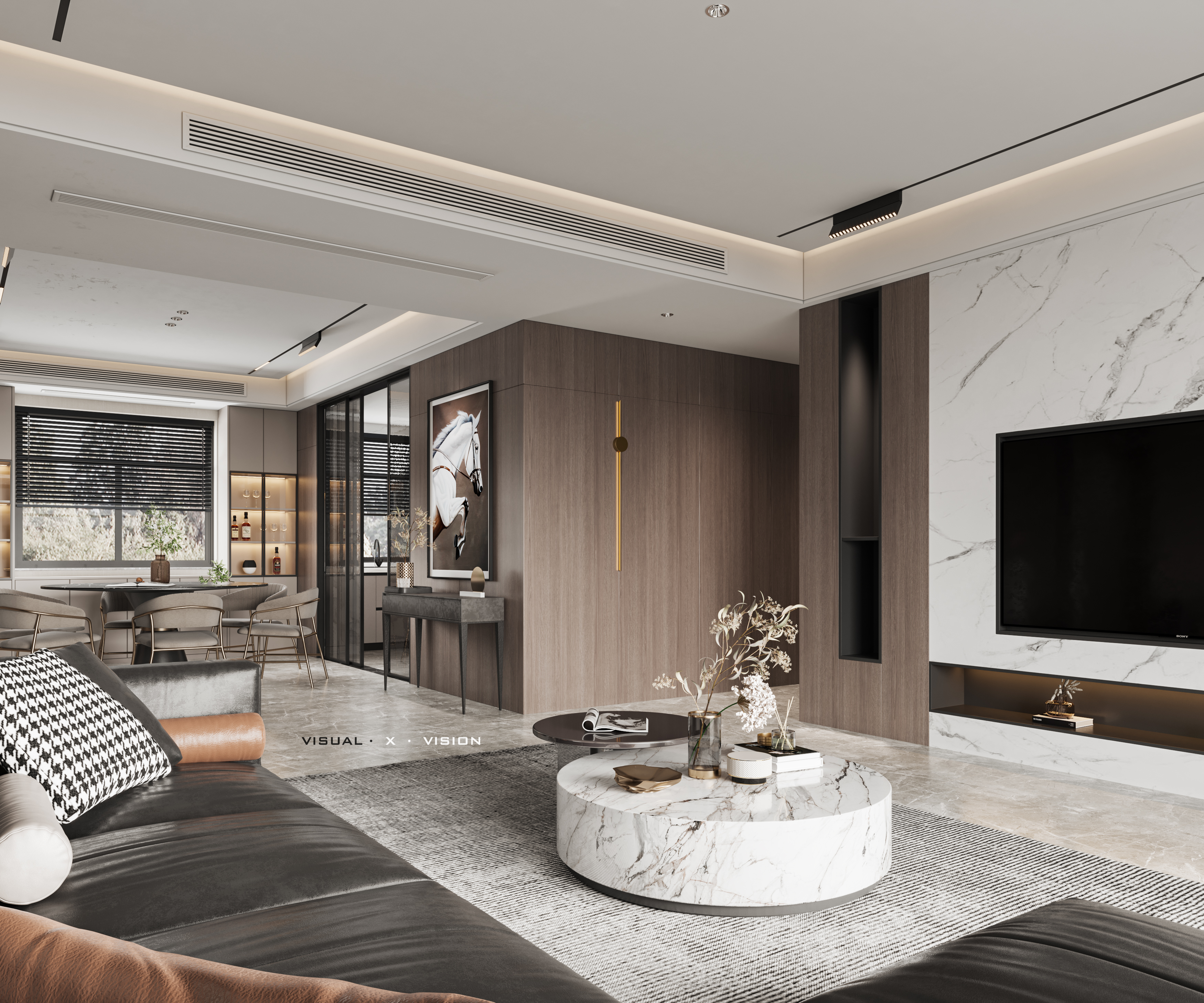 现代沉稳空间 | 3Dmax2018 打造 Corona4.0 与 Photoshop2019cc 应用实例-11