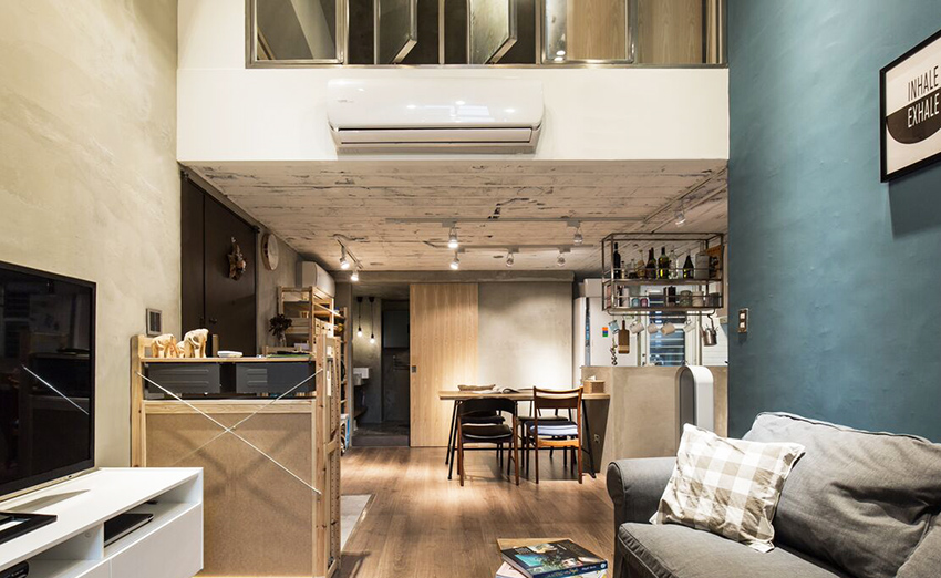 现代日式风！台北 26 坪挑高楼中楼亲子宅-3