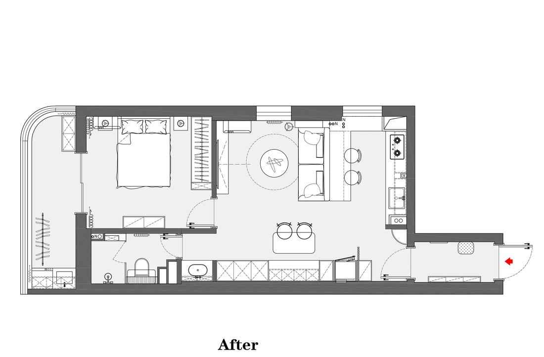 暖北欧风小户型,老破小变身-49