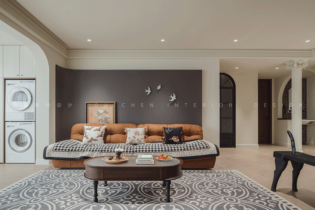 安徽黄山玉屏齐云府复古风家装设计丨中国黄山丨谷辰设计-4