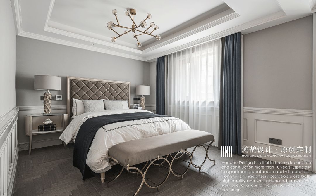 468㎡美式轻奢别墅,生活与艺术的完美融合-39