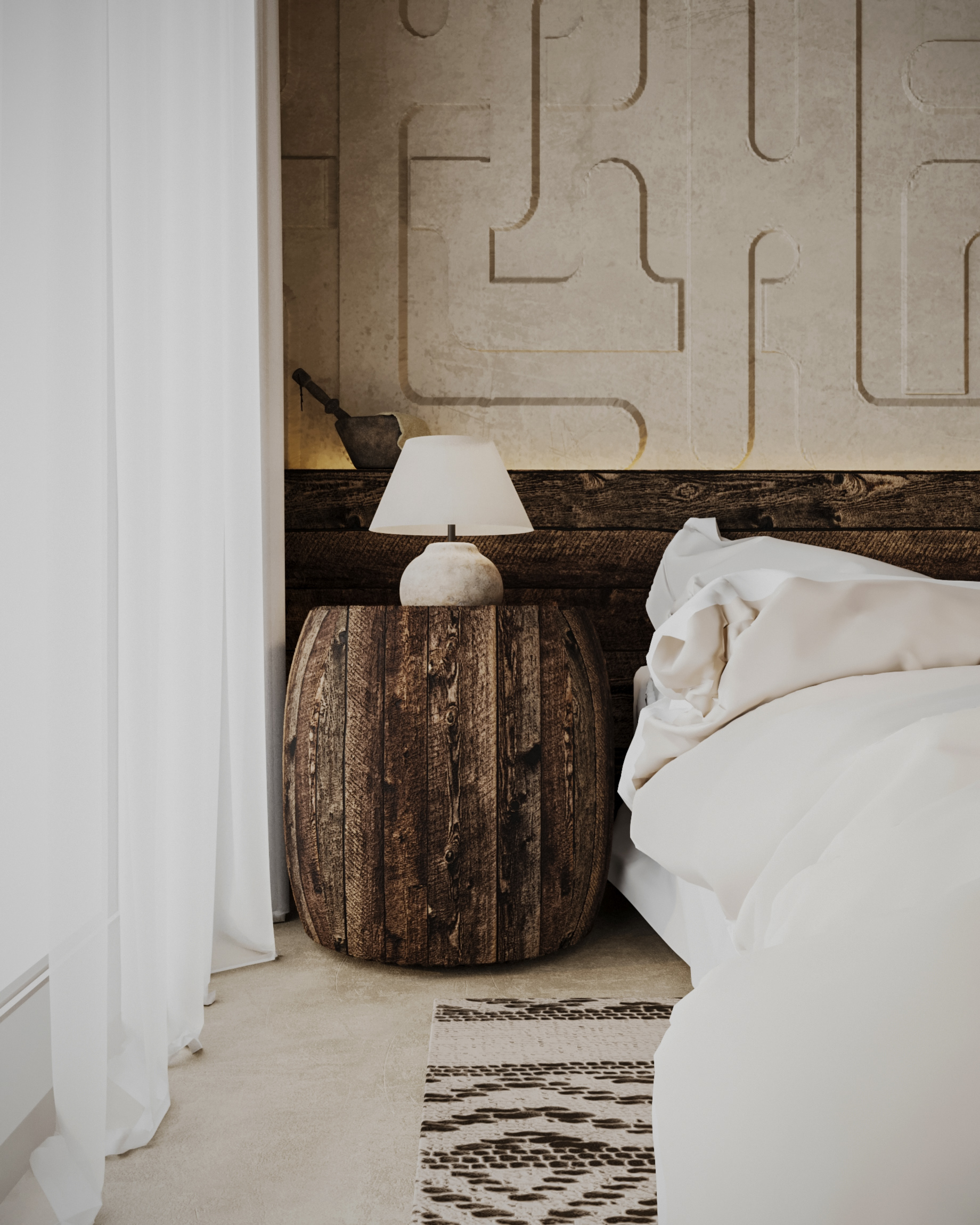 侘寂风格主卧丨Ali Shoaib-10