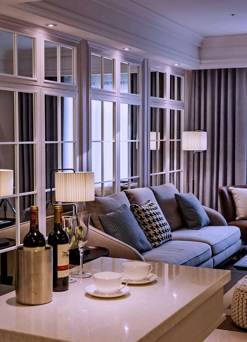 美式风格新成屋设计，订制家具与大理石材的完美融合-13