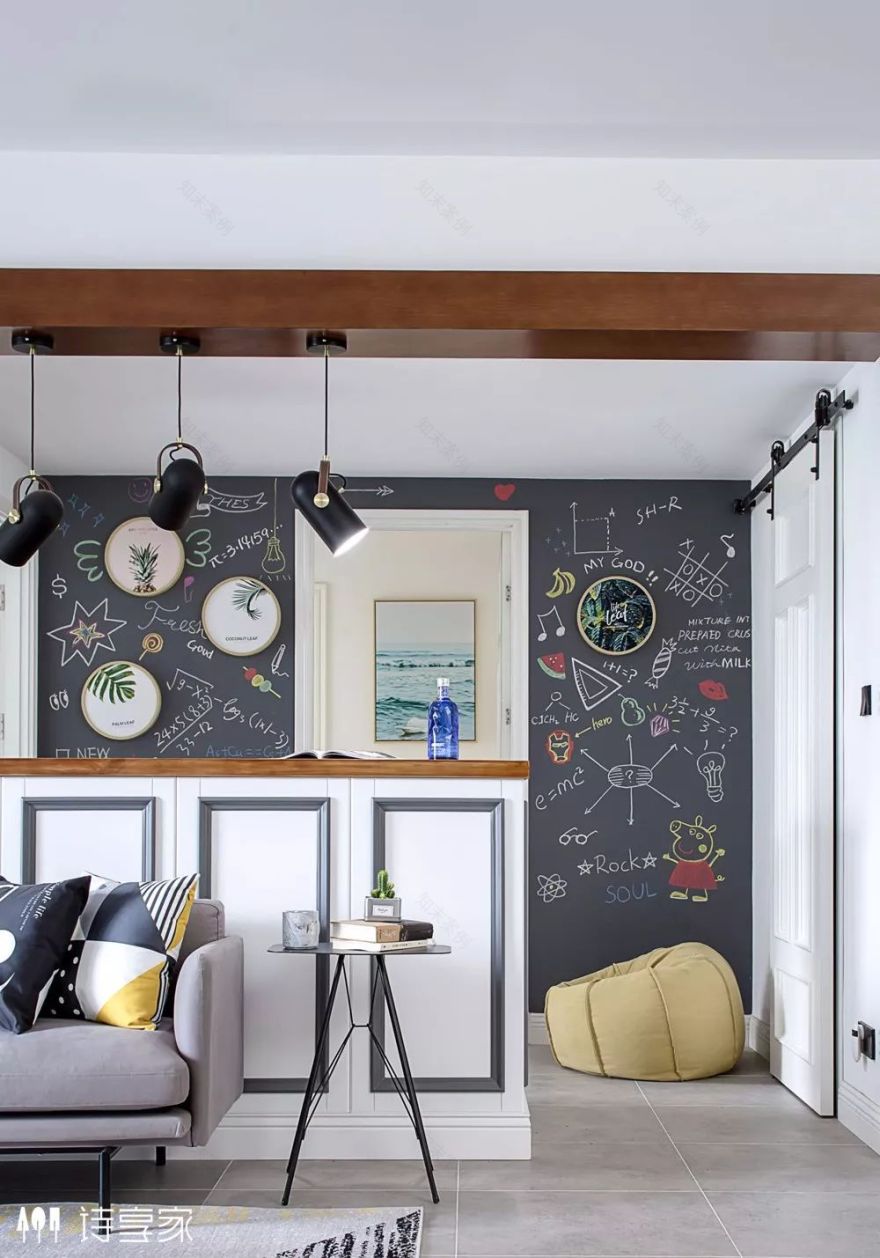 诗享家打造 133㎡北欧风美式线条清新家-54