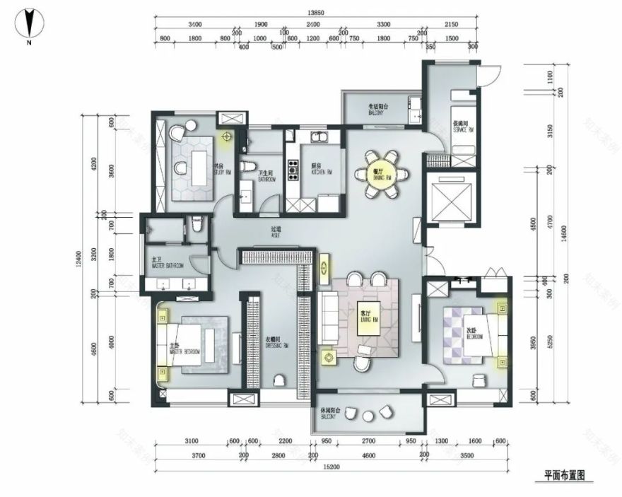 轻奢风案例|三室一厅学会这样装,分分钟变身豪宅!-13