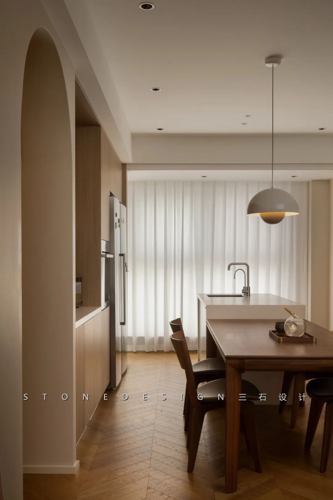 奶油色调的家丨中国台州丨三石设计工作室-17