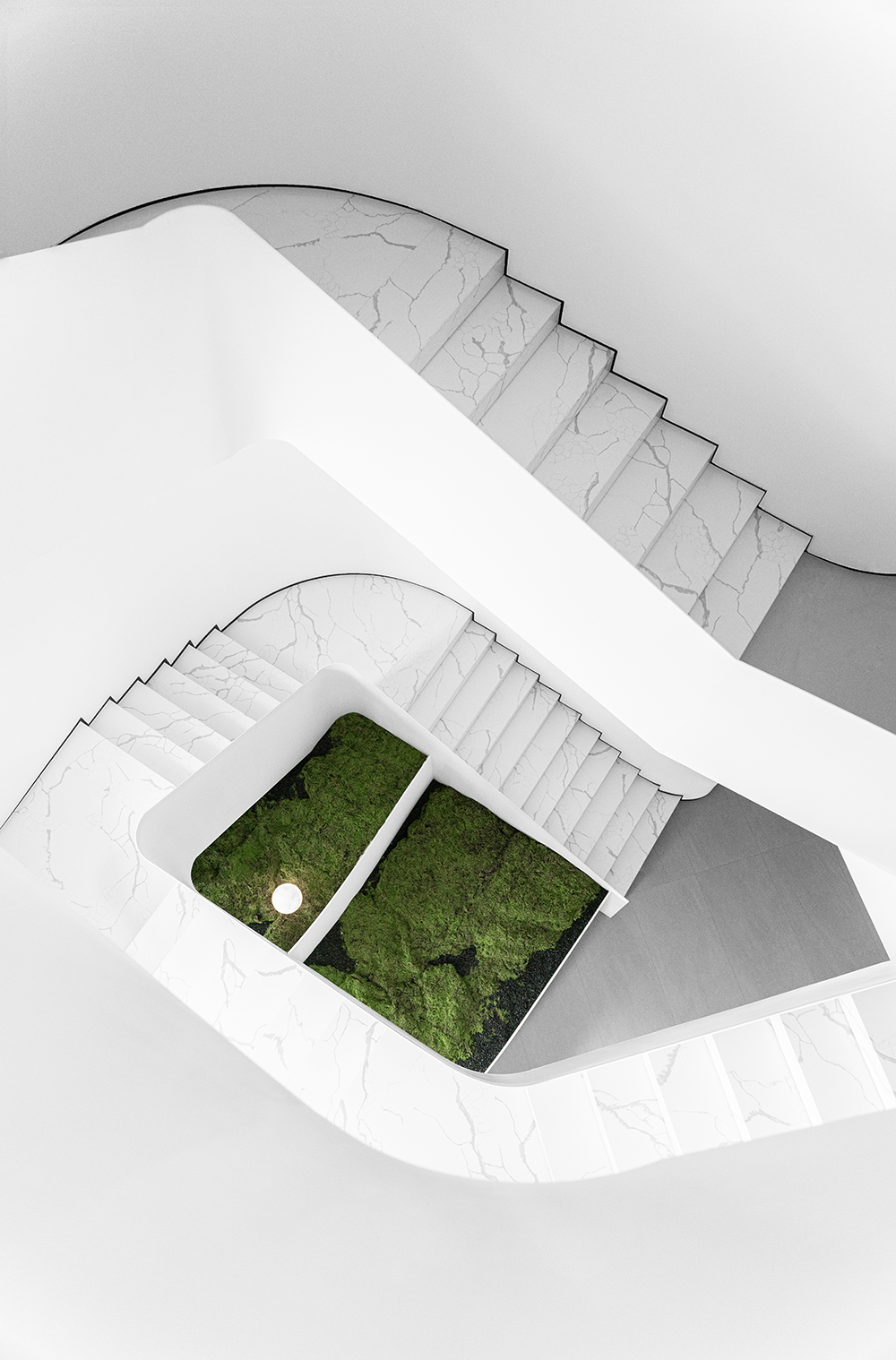 光与几何的极简艺术空间 · 绿意盎然的梦幻家居会所丨大诺营造-29