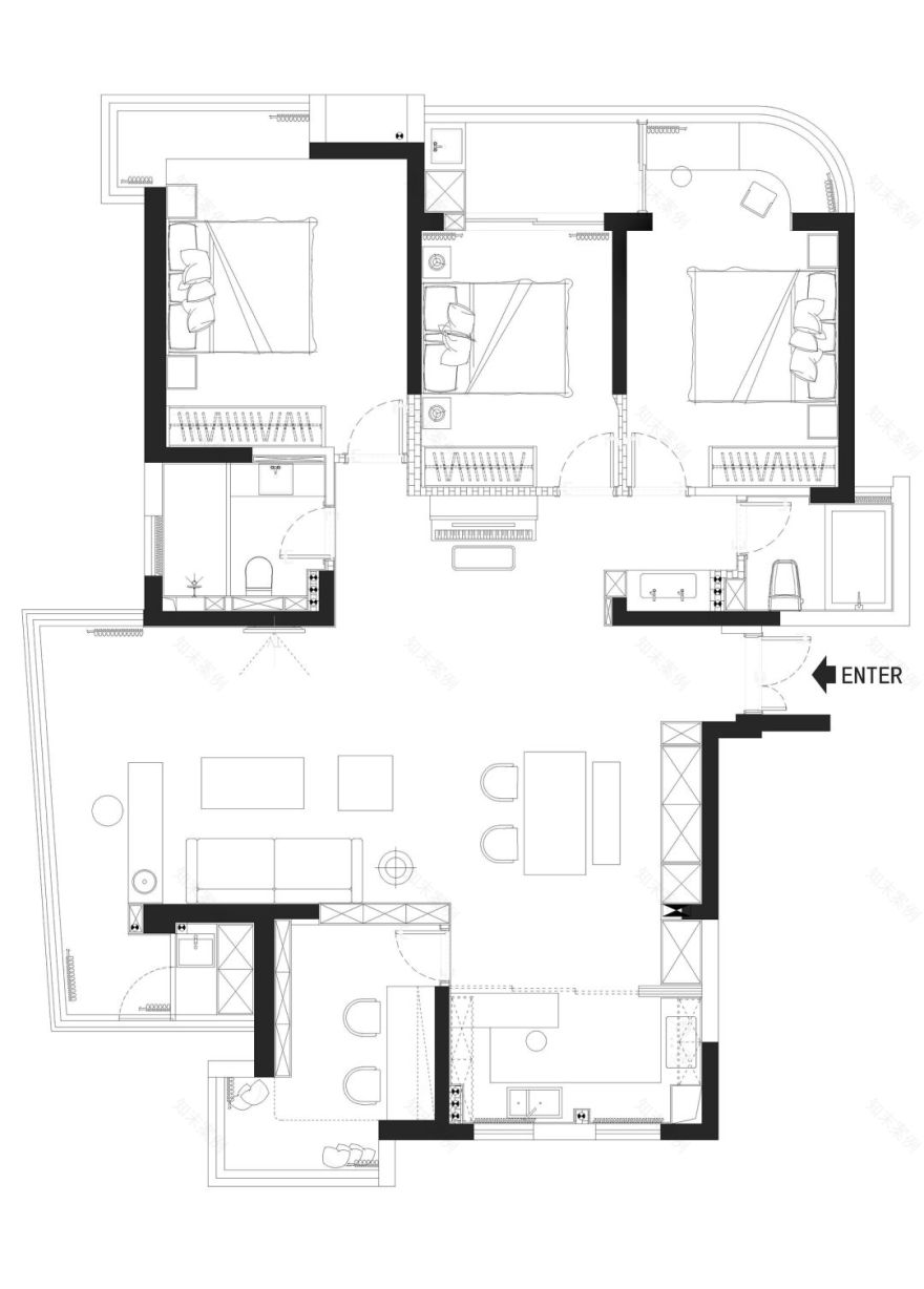 温馨江阴家庭,原木暖灰构生活温度-17