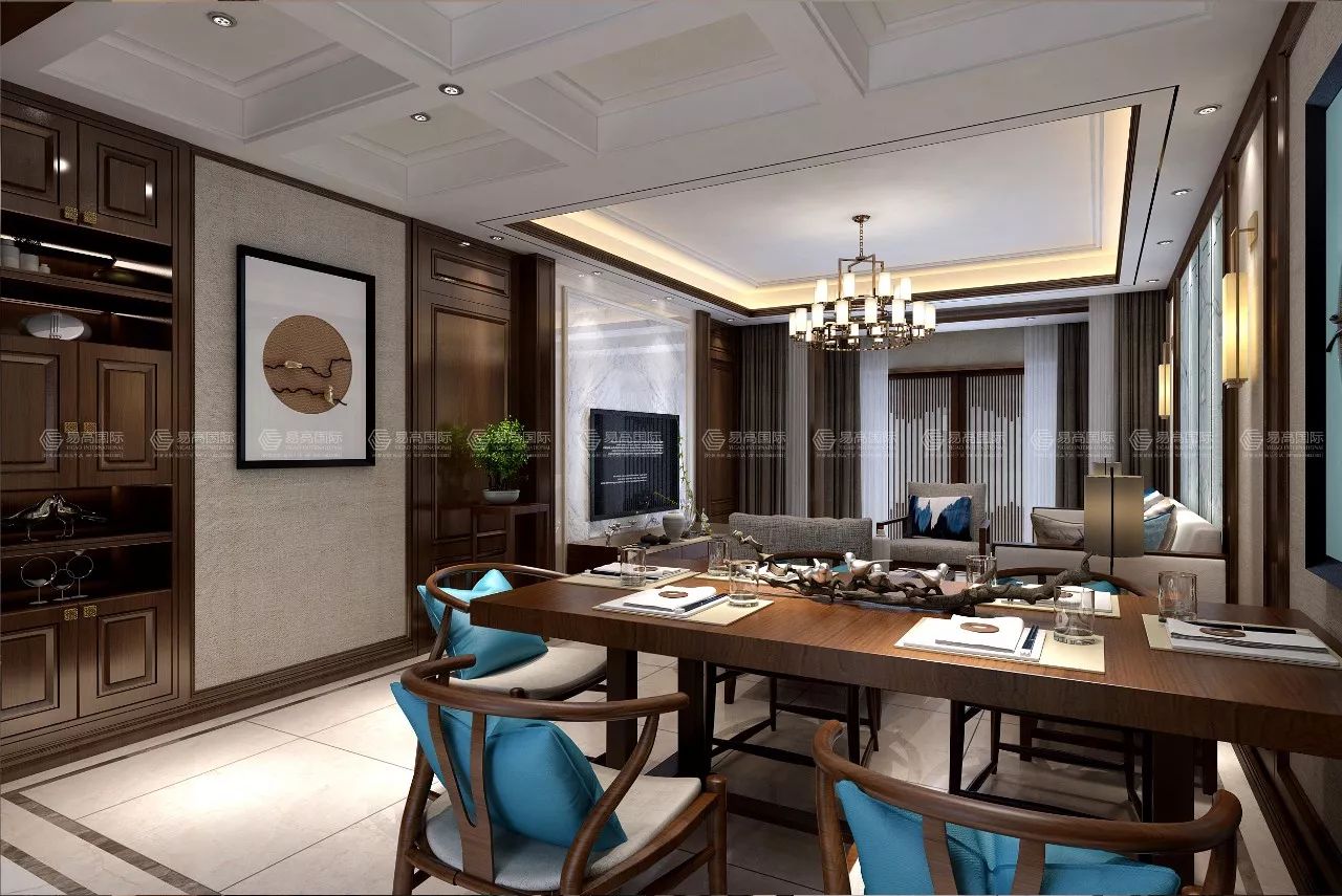 新中式风格中海悦墅,演绎古典与现代的完美融合-37