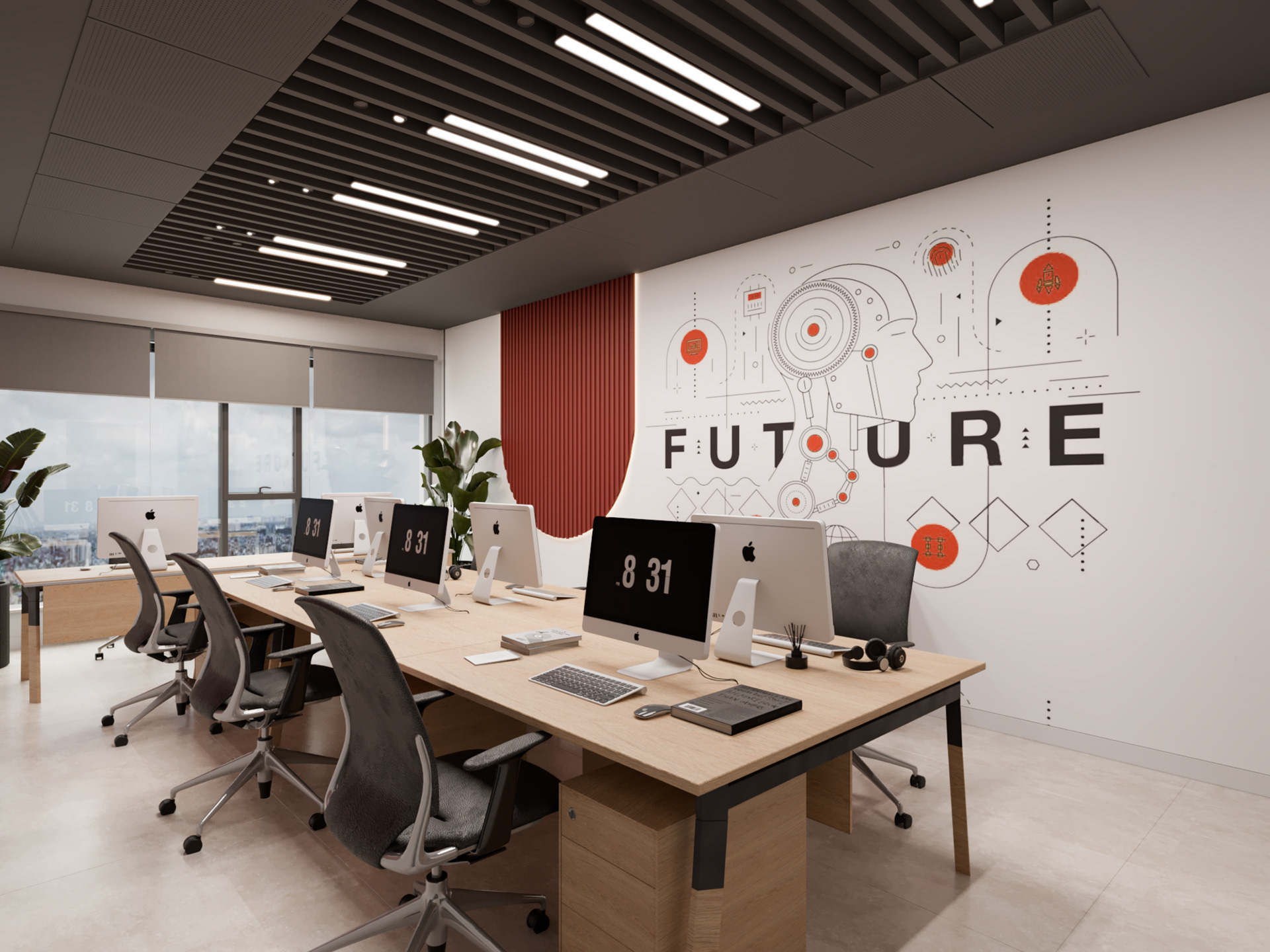 办公空间设计丨突尼斯丨Anamorph agency-12